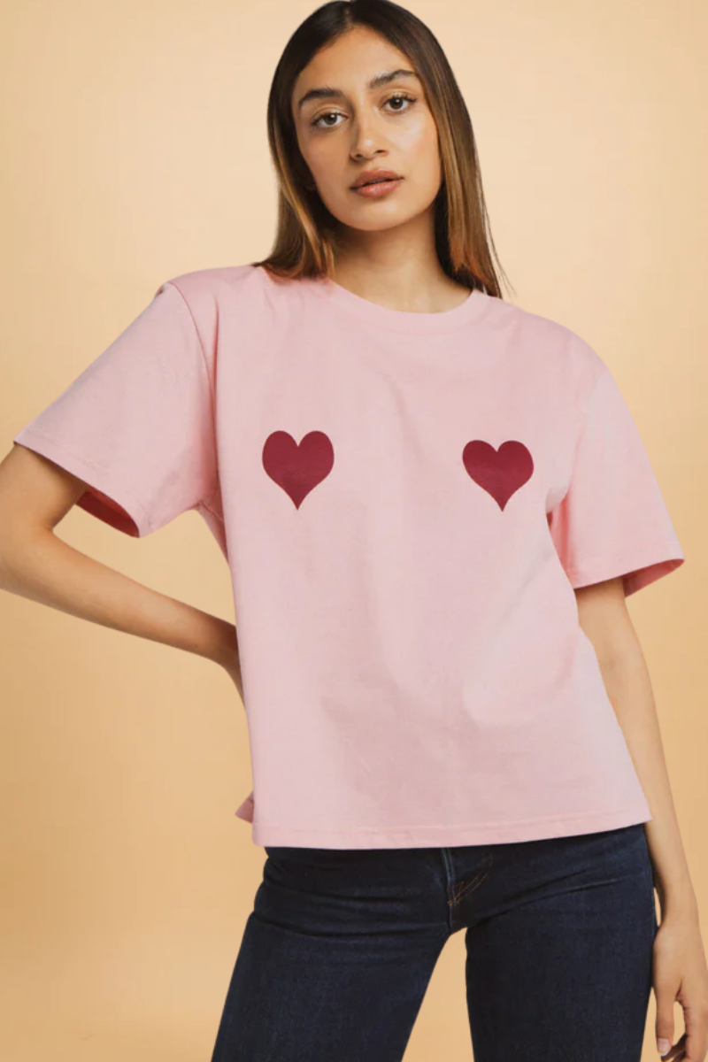 Ghada pink and red t-shirt