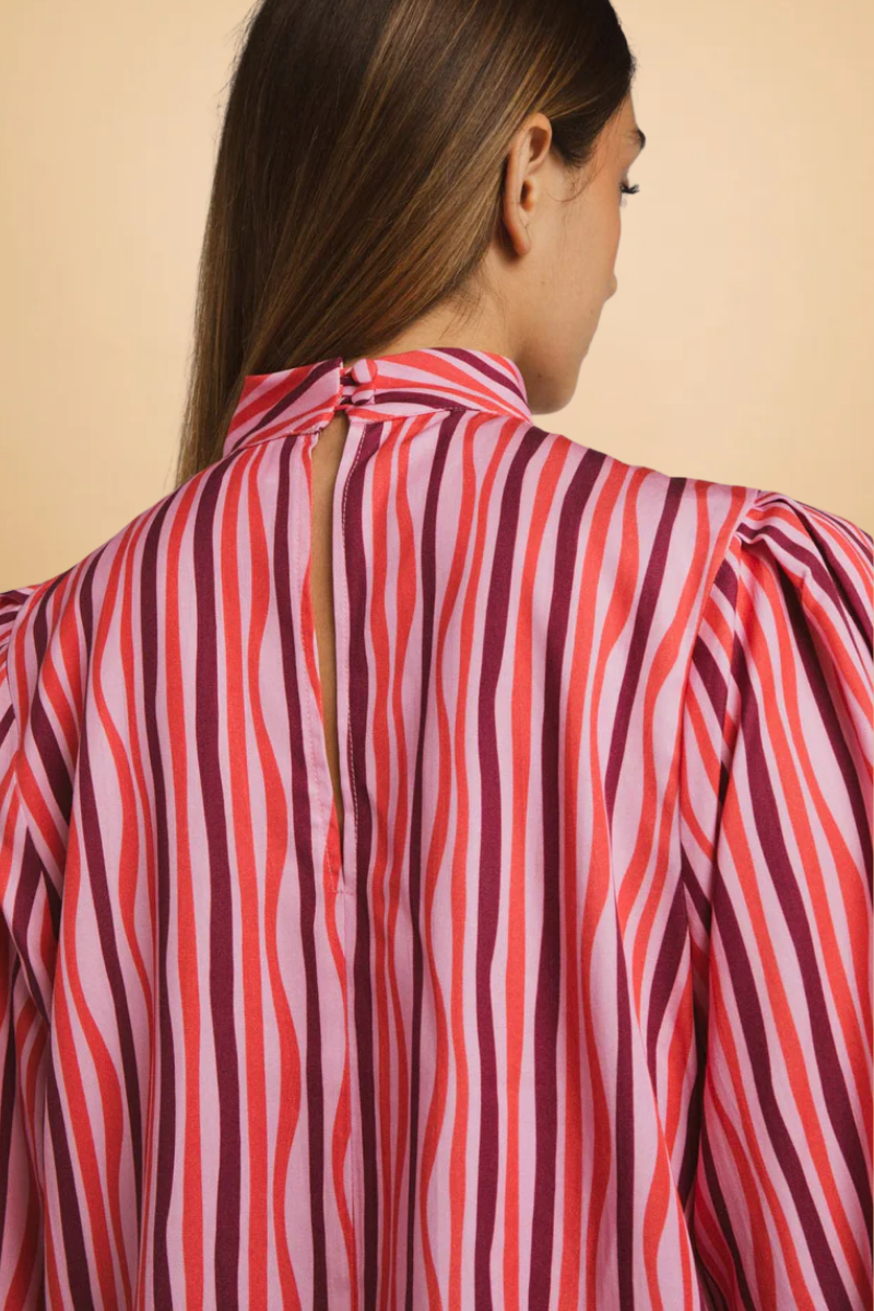 Lara Pink Stripes Blouse