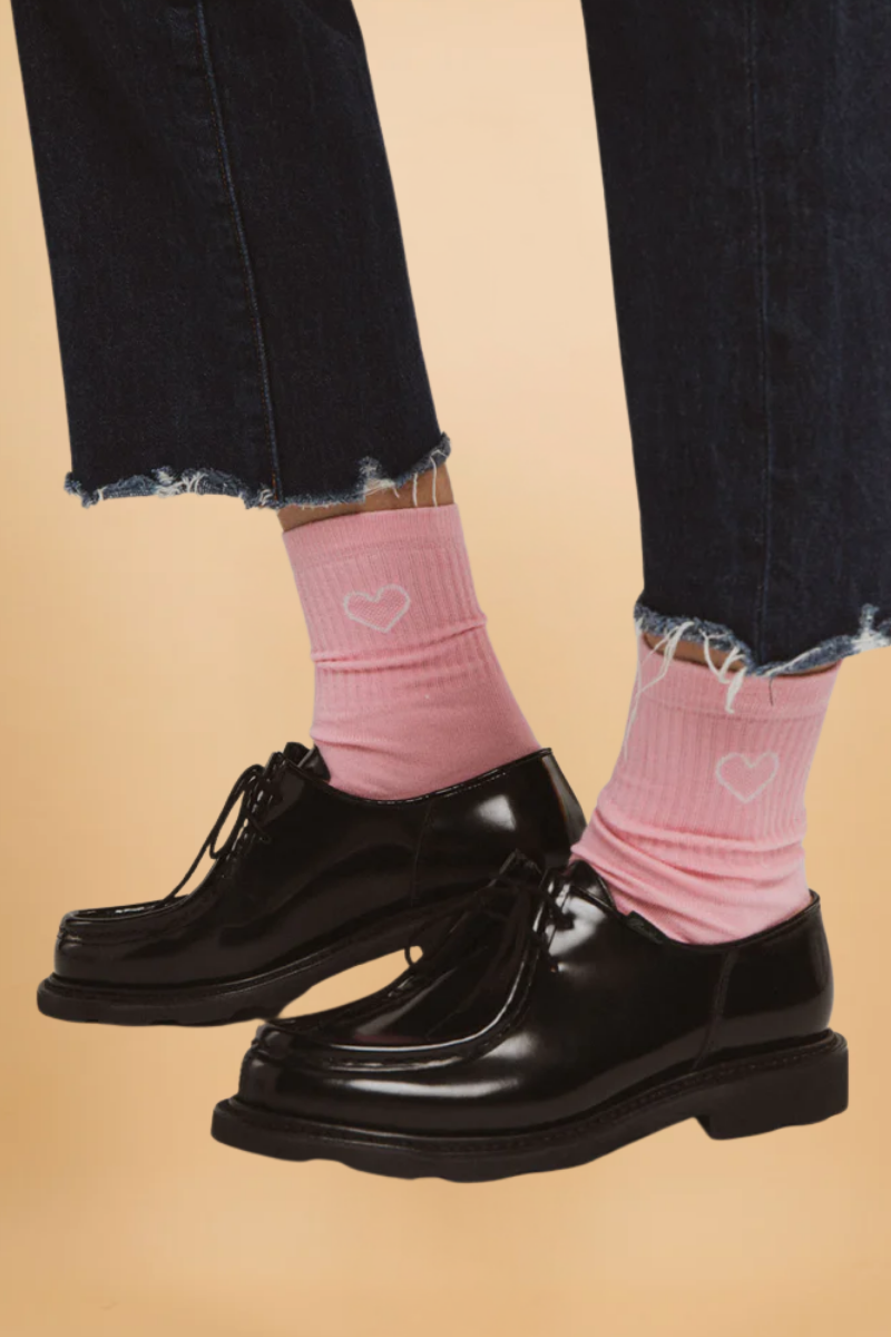 Marcel pink heart socks