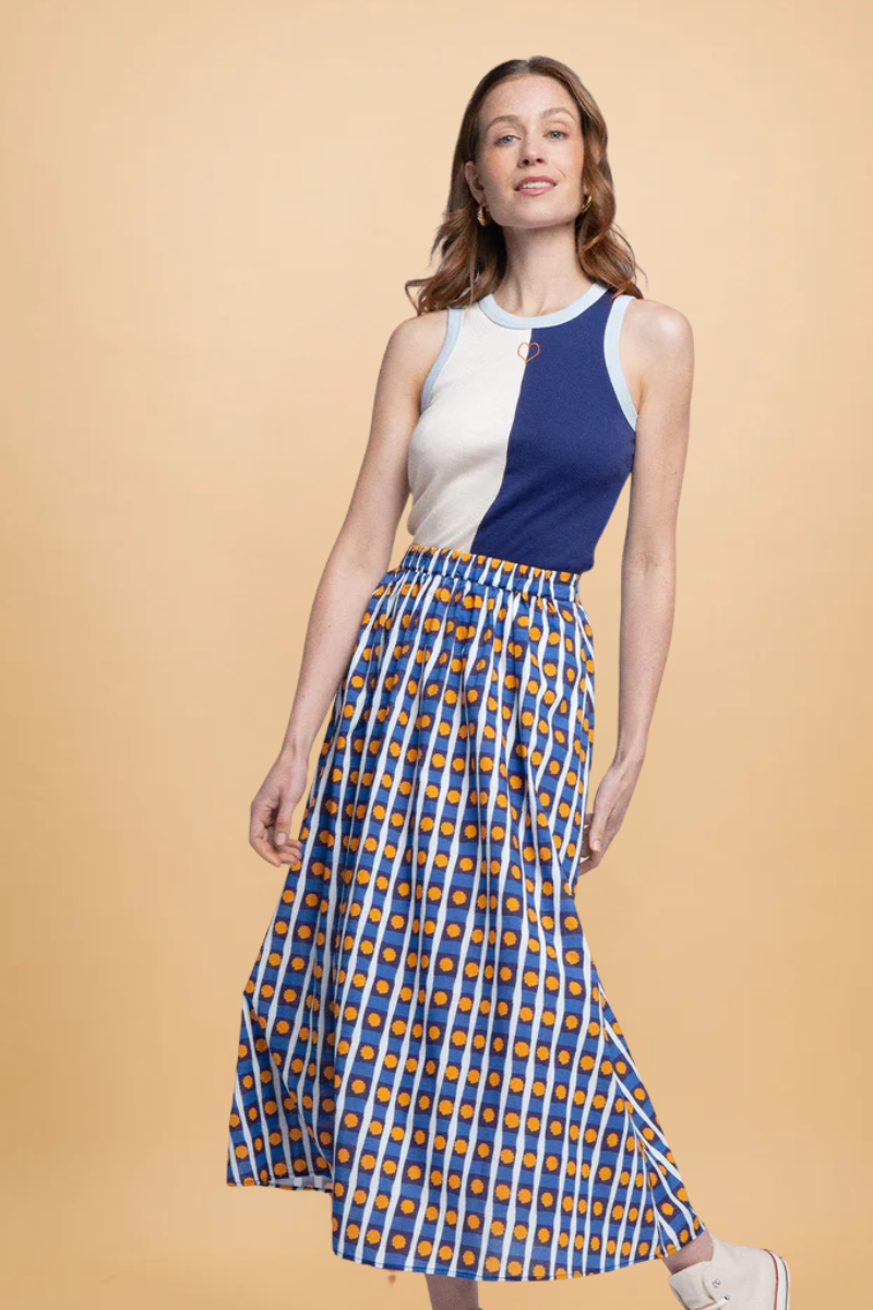 Top Abie Bi-color Blue and White