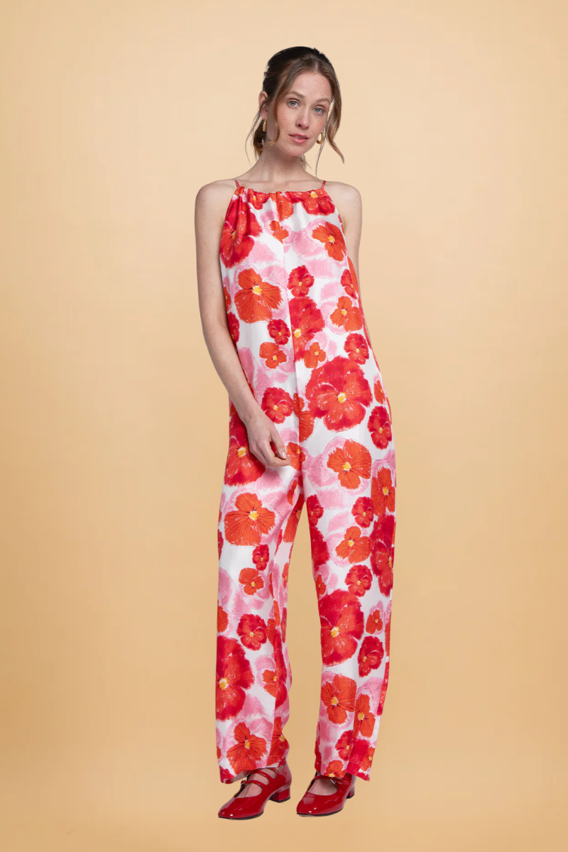 Noémie Red Blossom Jumpsuit