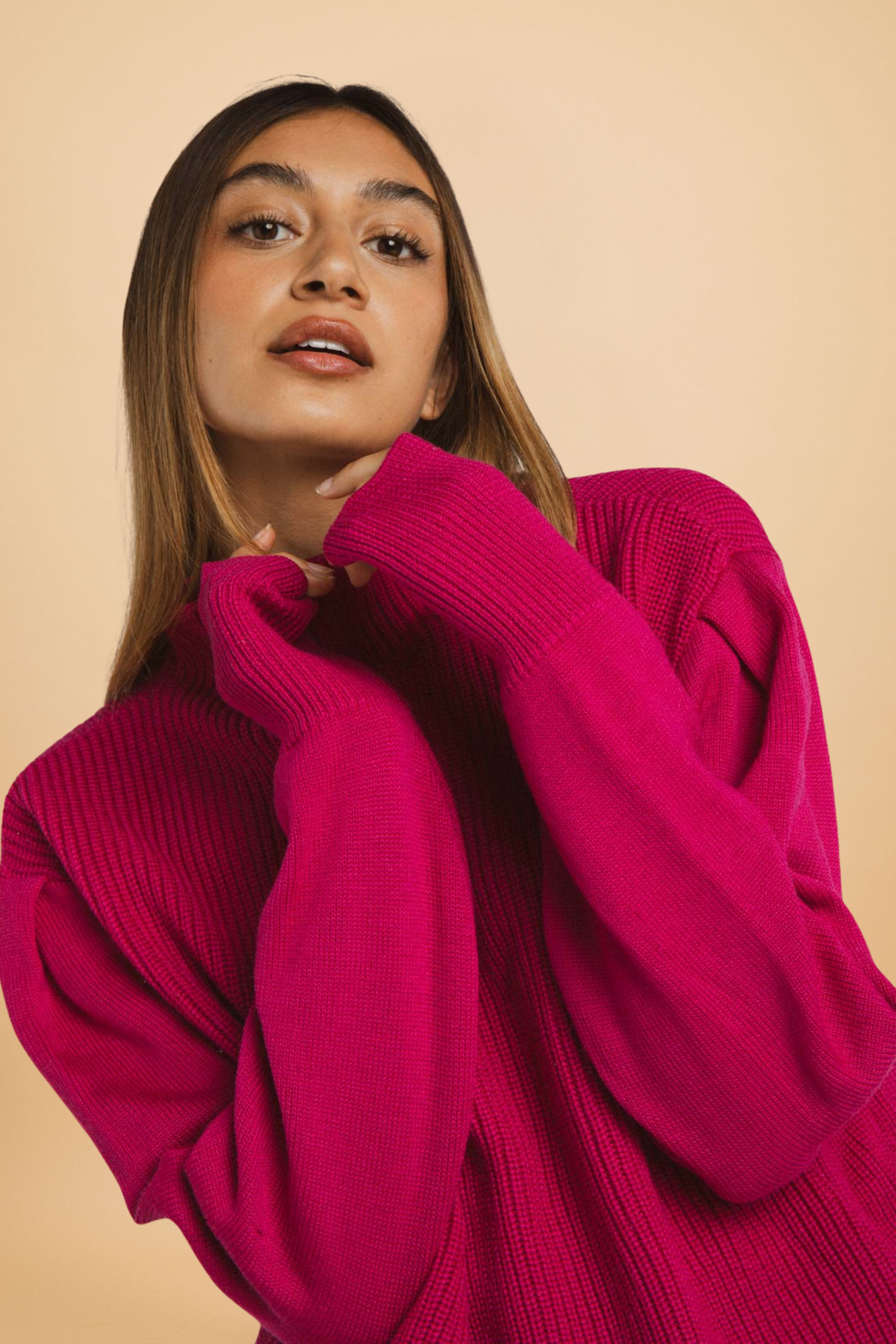 Fuchsia Leo Sweater