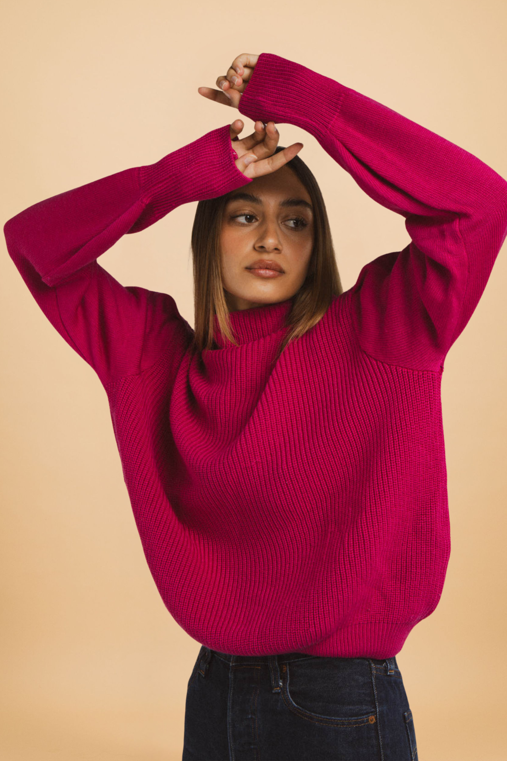 Fuchsia Leo Sweater