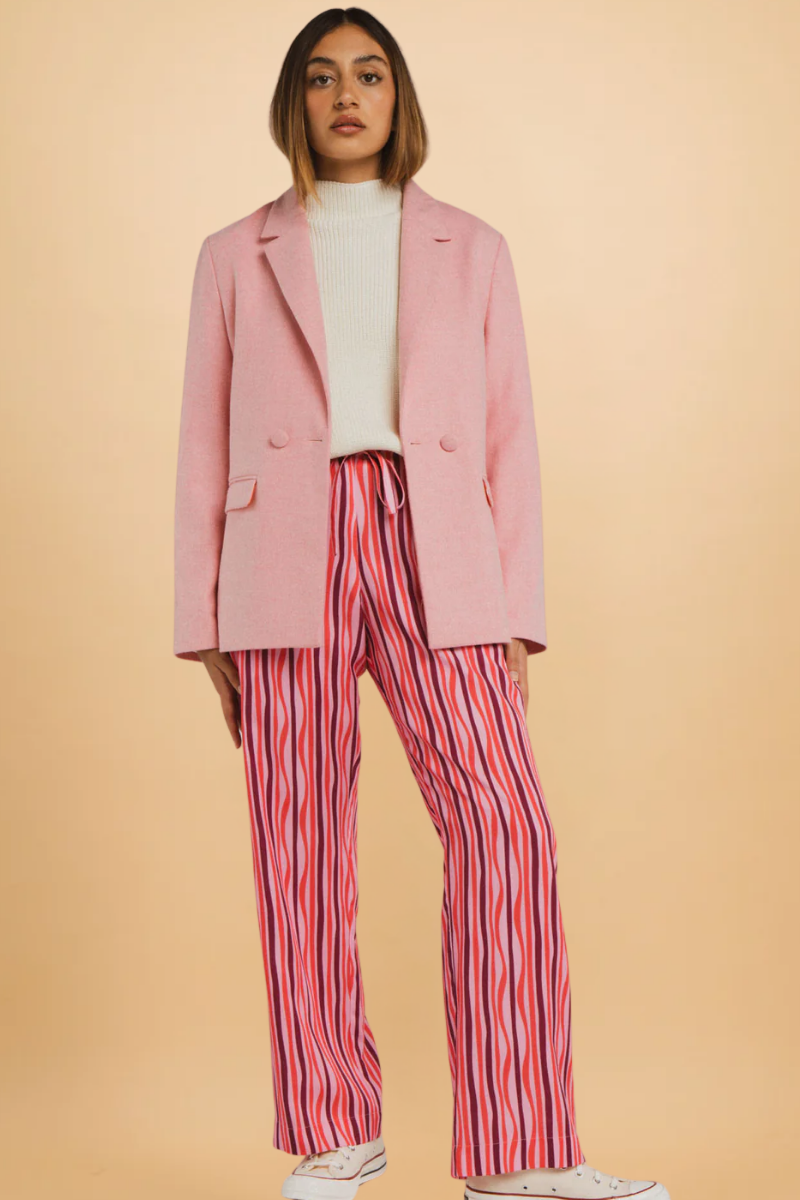 Laure Pink Stripes Pants