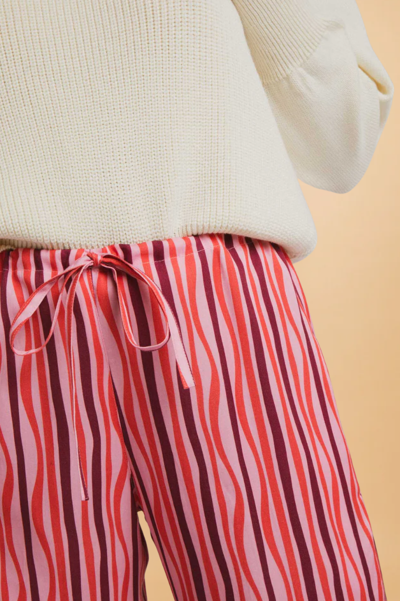 Laure Pink Stripes Pants