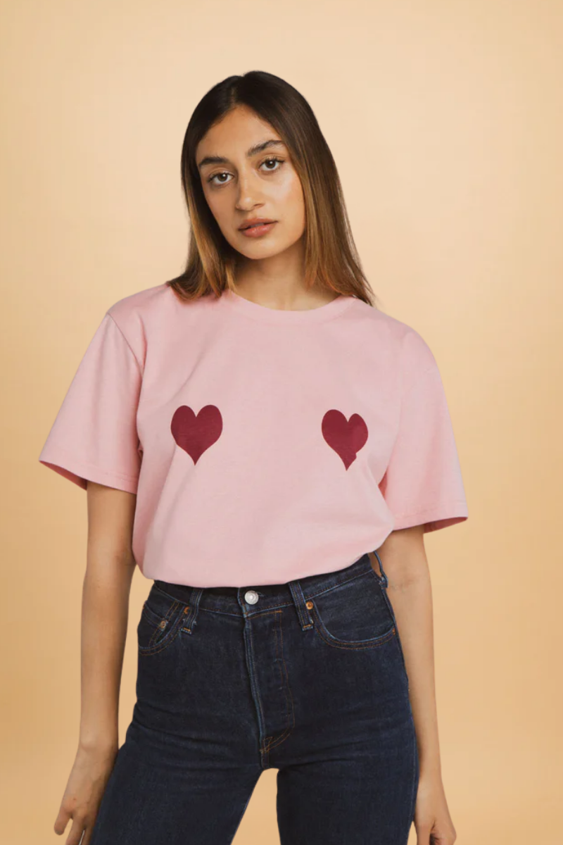 Ghada pink and red t-shirt