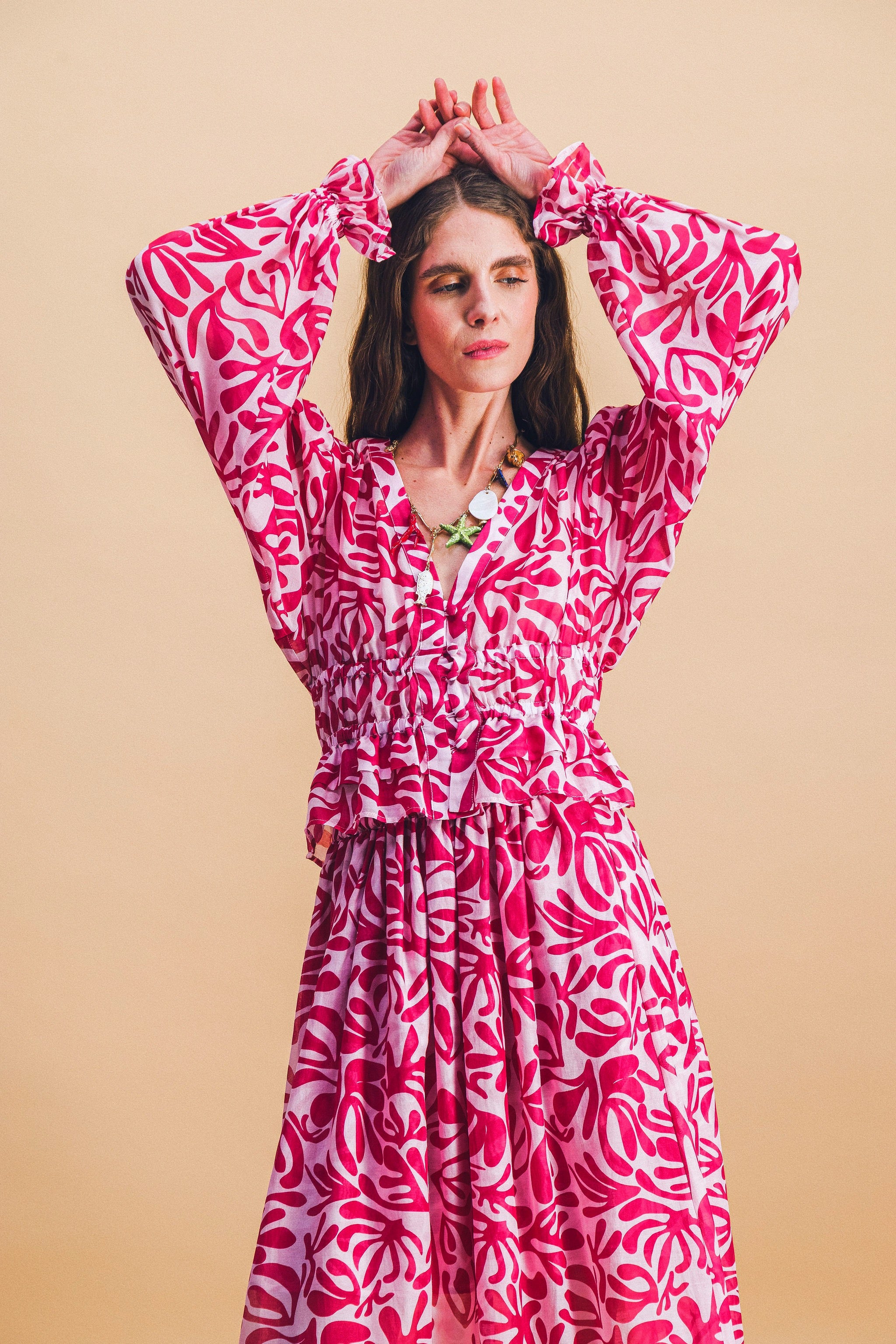 Isabel top + Cécile cut-out skirt set