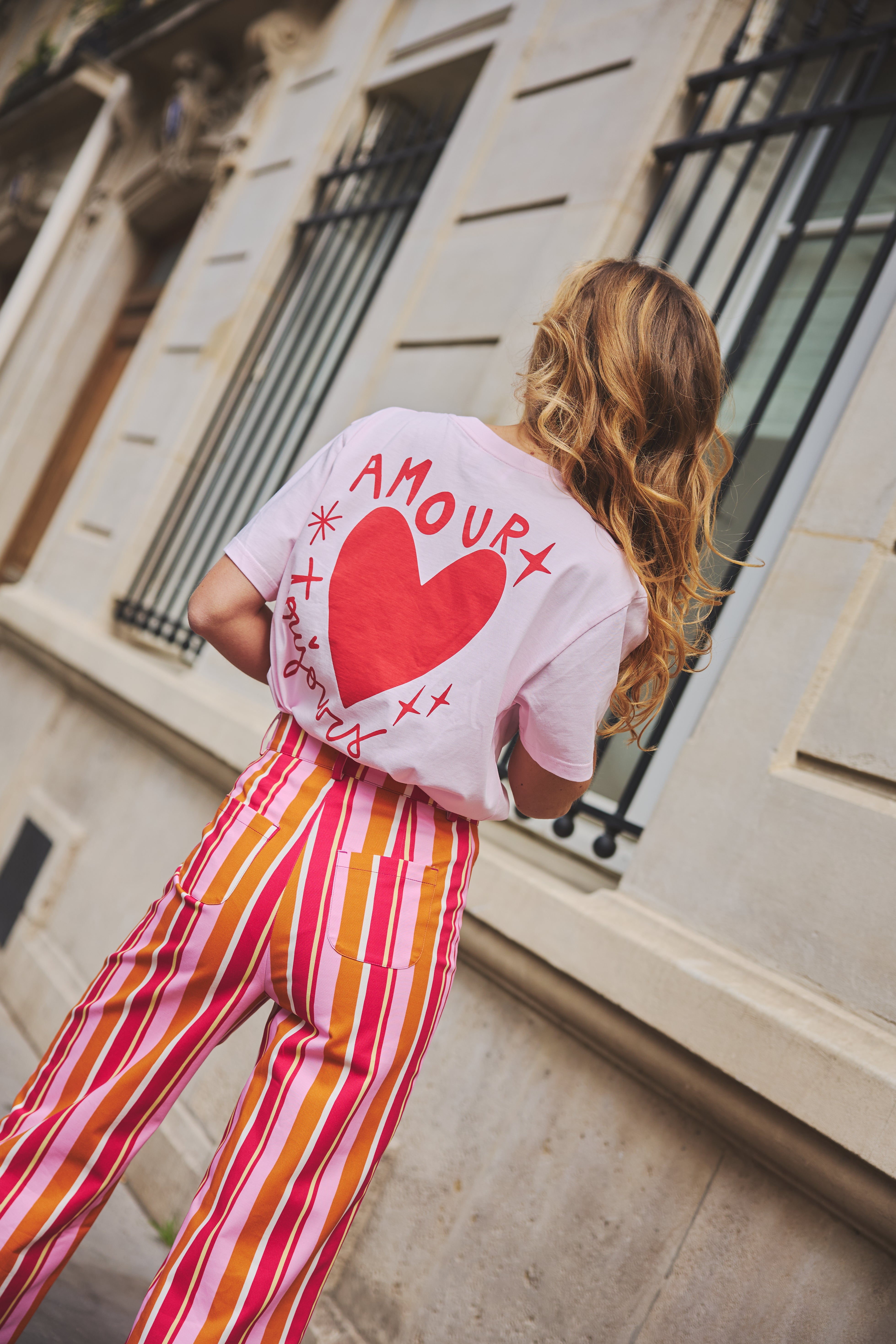TSHIRT AMOUR TOUJOURS ROSE