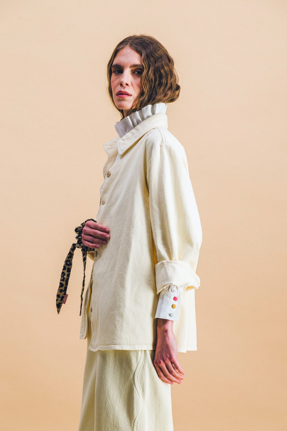 Maelle denim butter shirt set + Gauthier denim butter