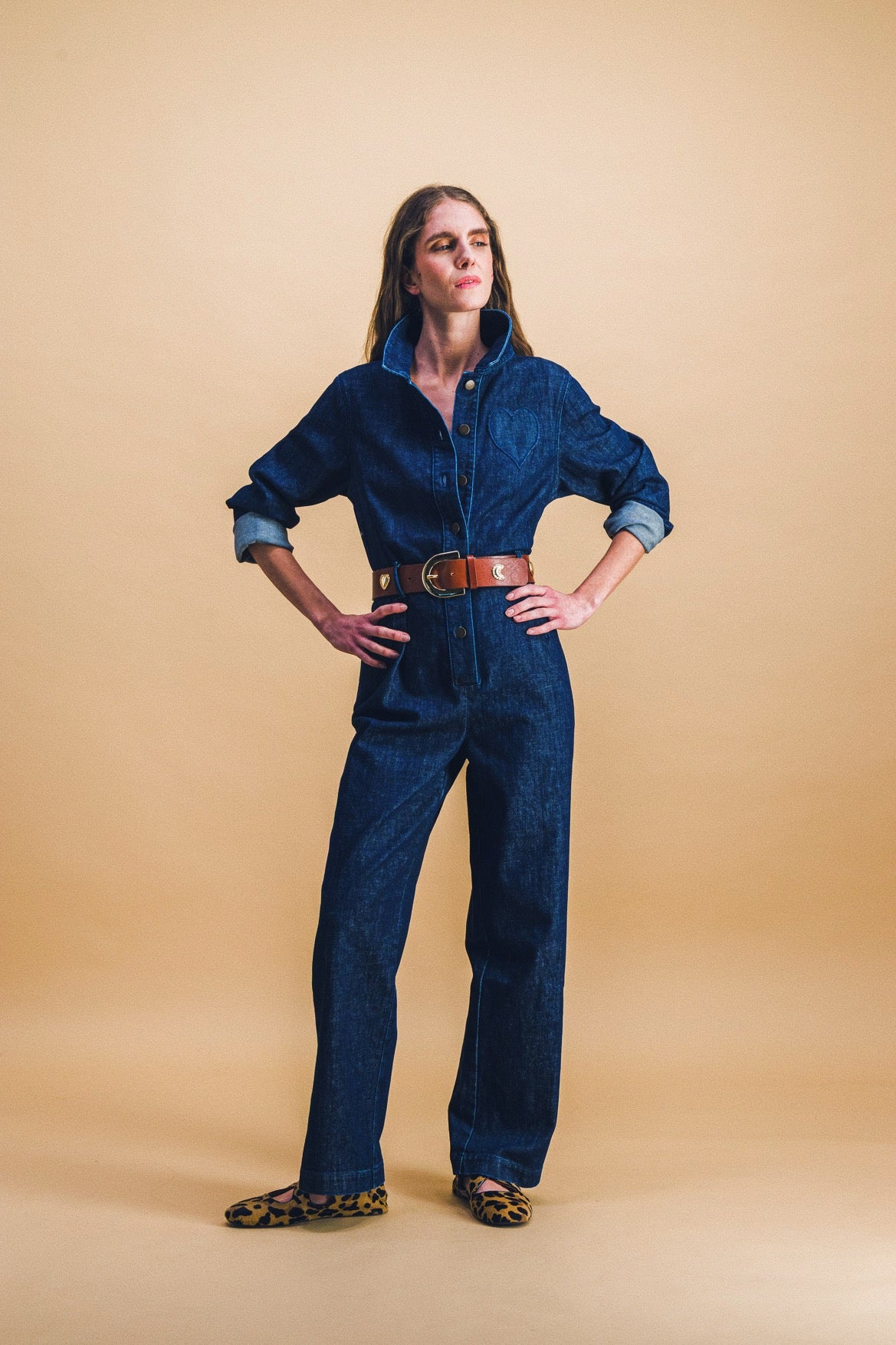 Laia raw denim jumpsuit