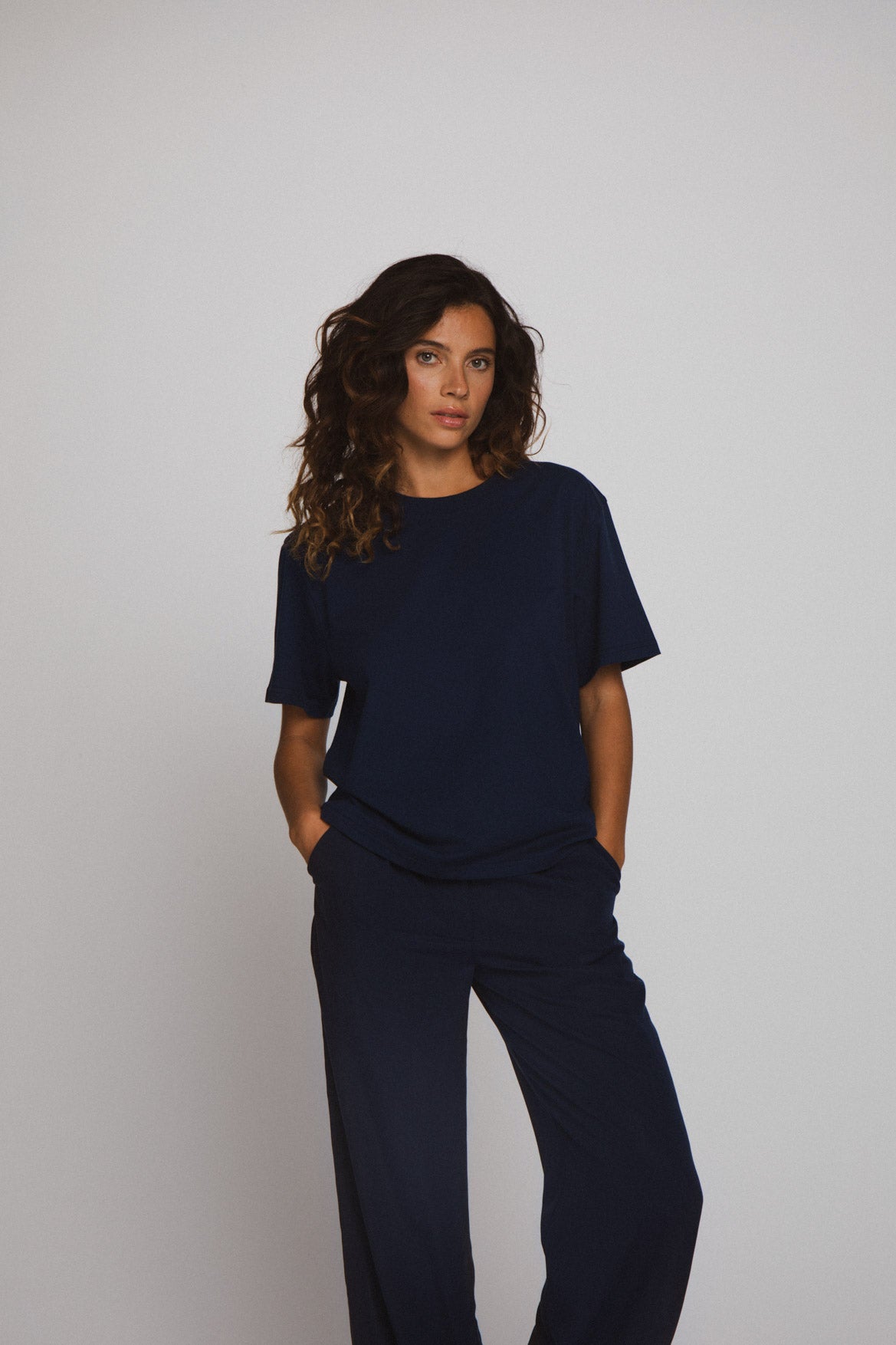 Yolo Navy Pizza T-shirt