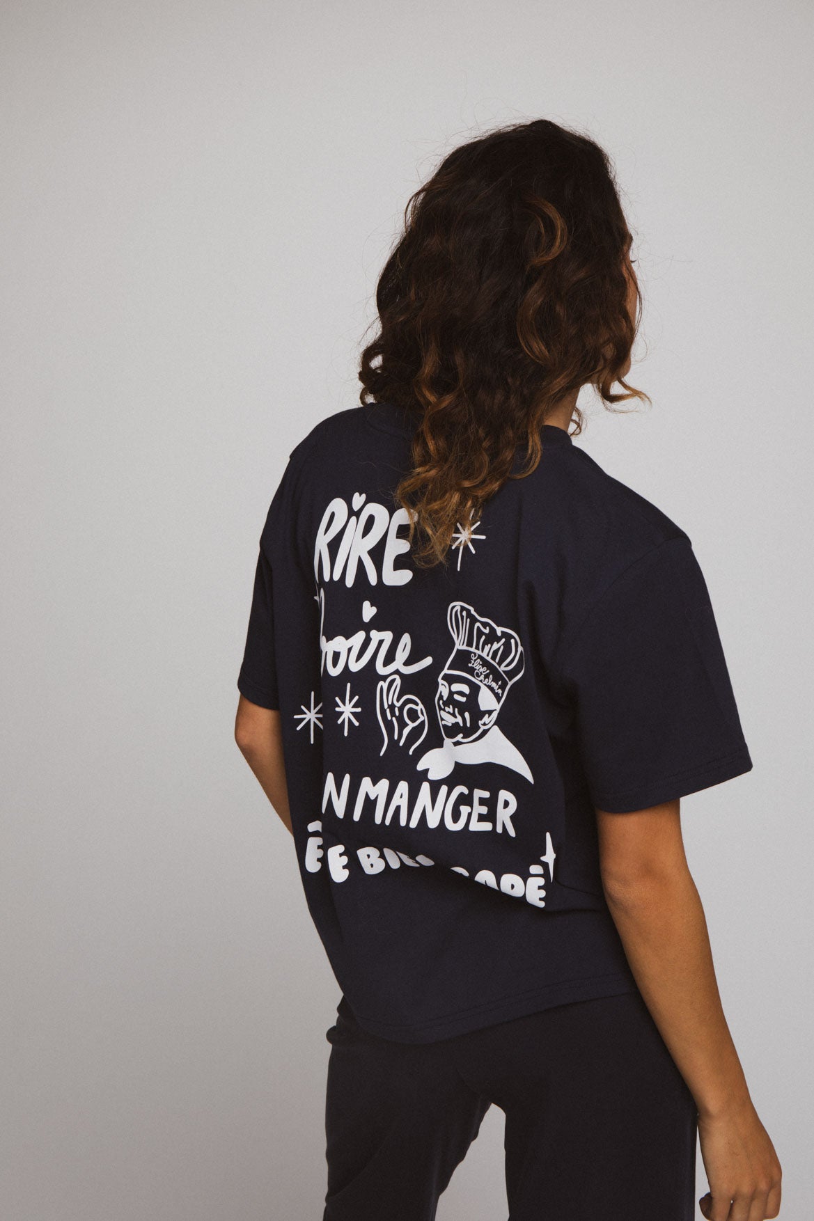 Yolo Navy Pizza T-shirt