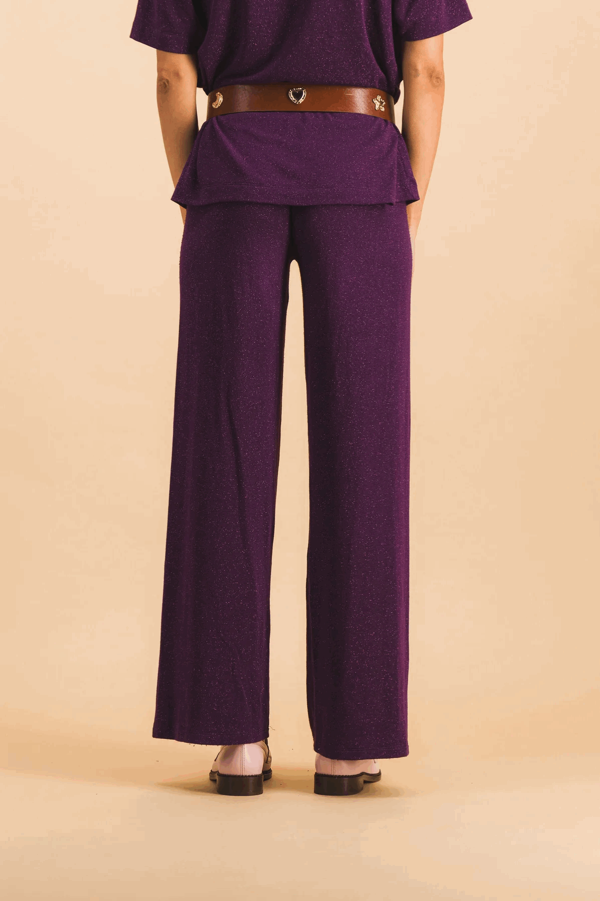 Noah Lurex Purple Pants