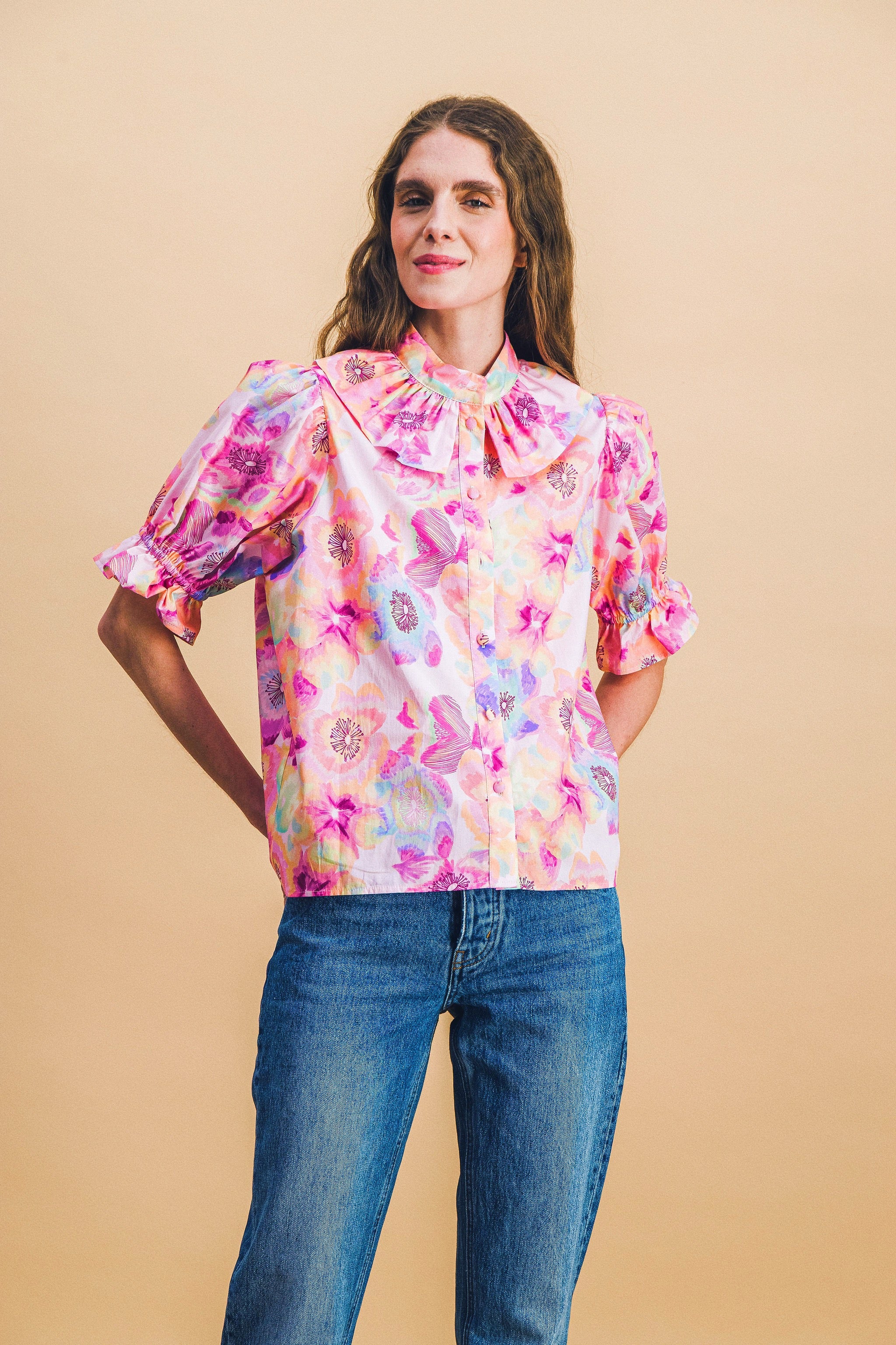 Chemise COLINE pink blossom
