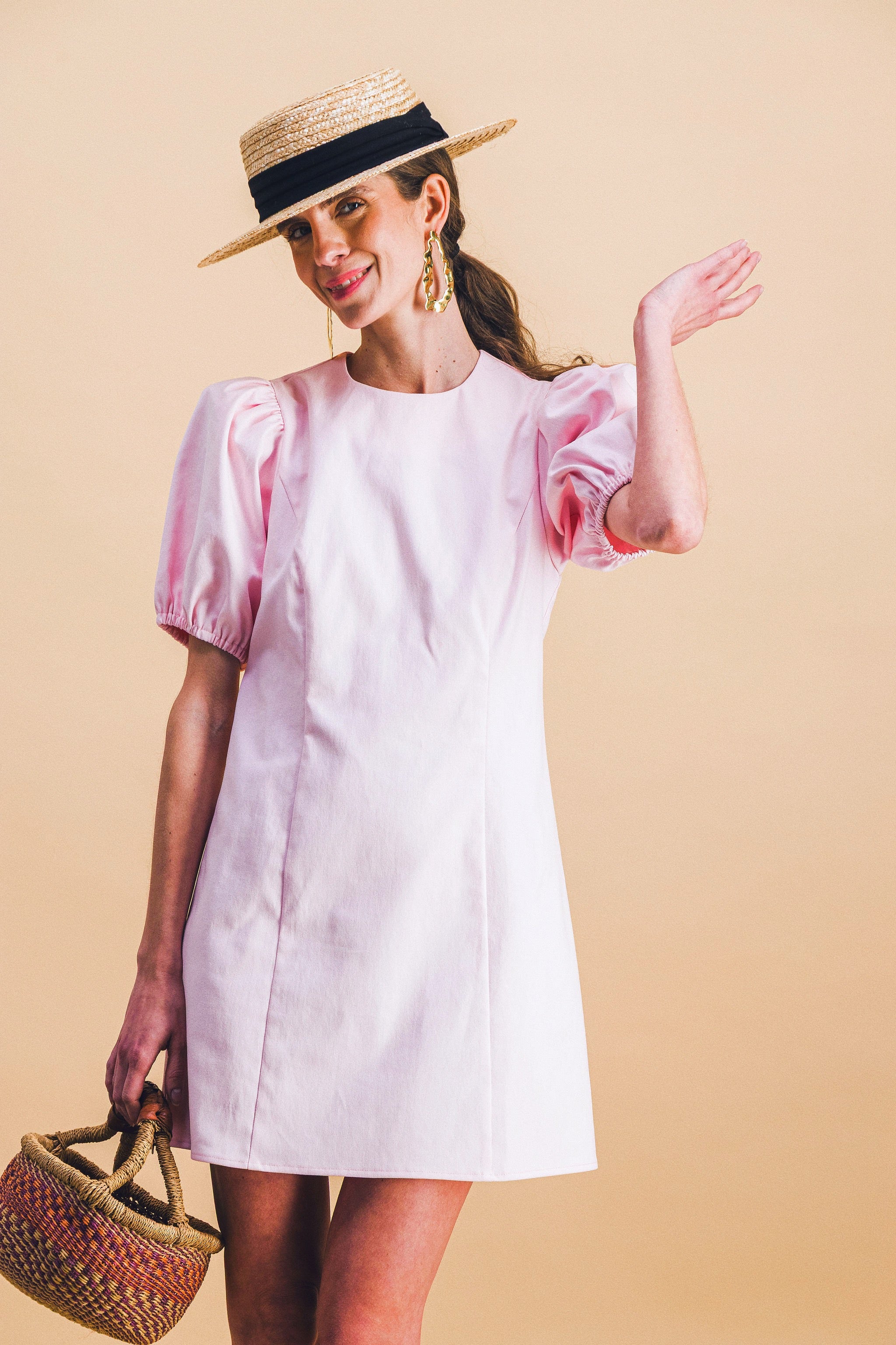 Robe capucine rose pâle