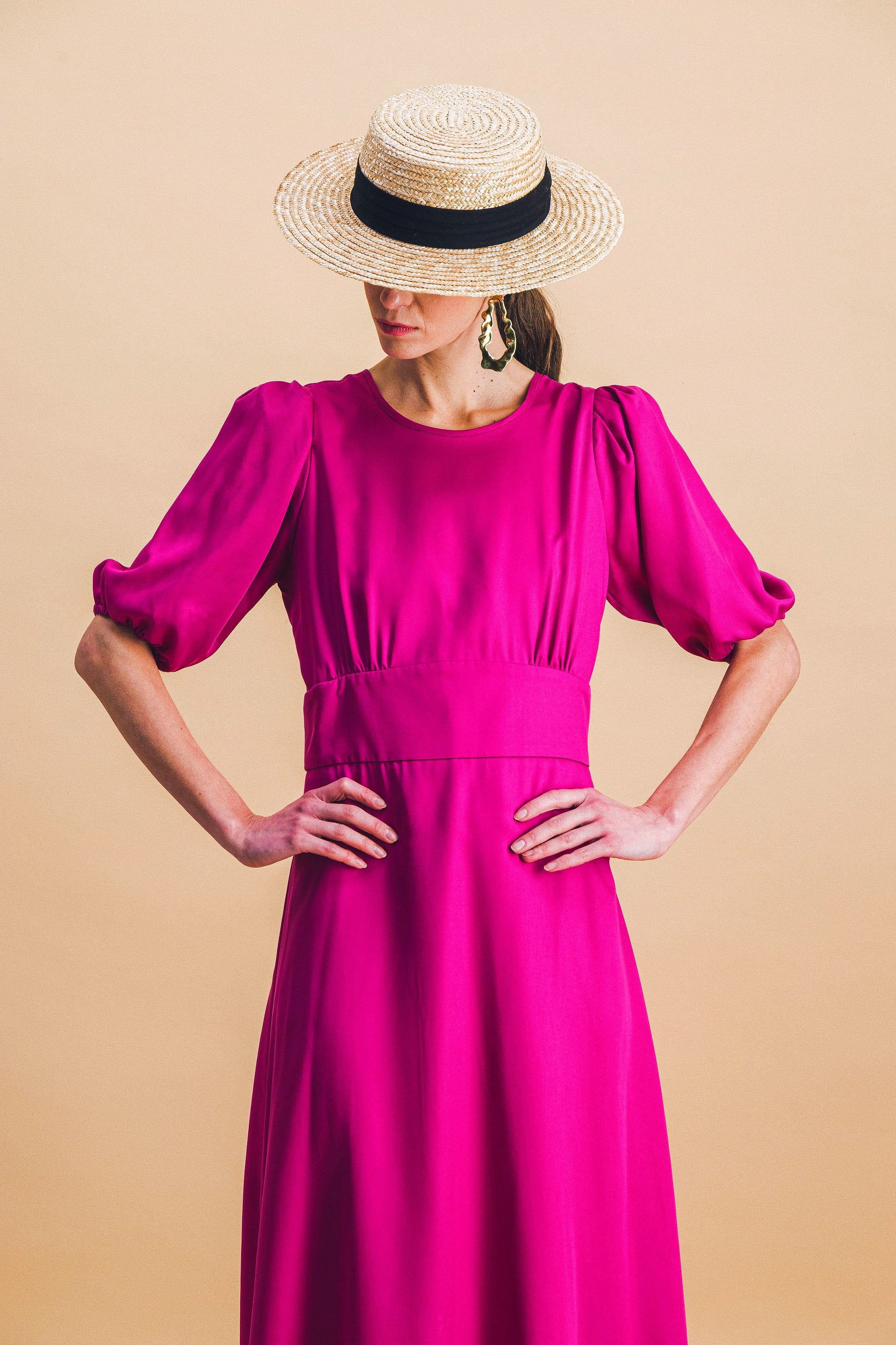 Robe Madeleine cyclamen