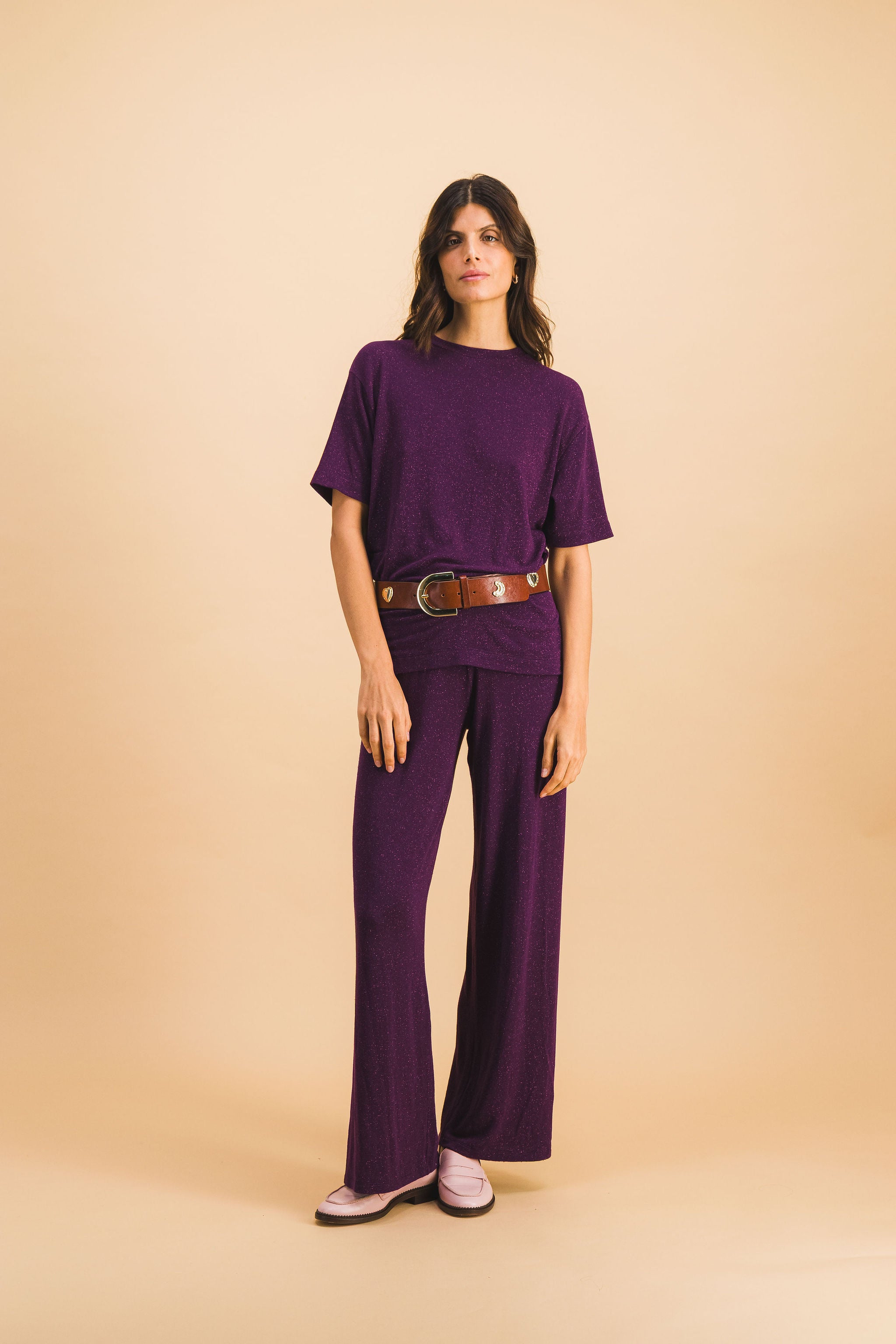 Noah Lurex Purple Pants