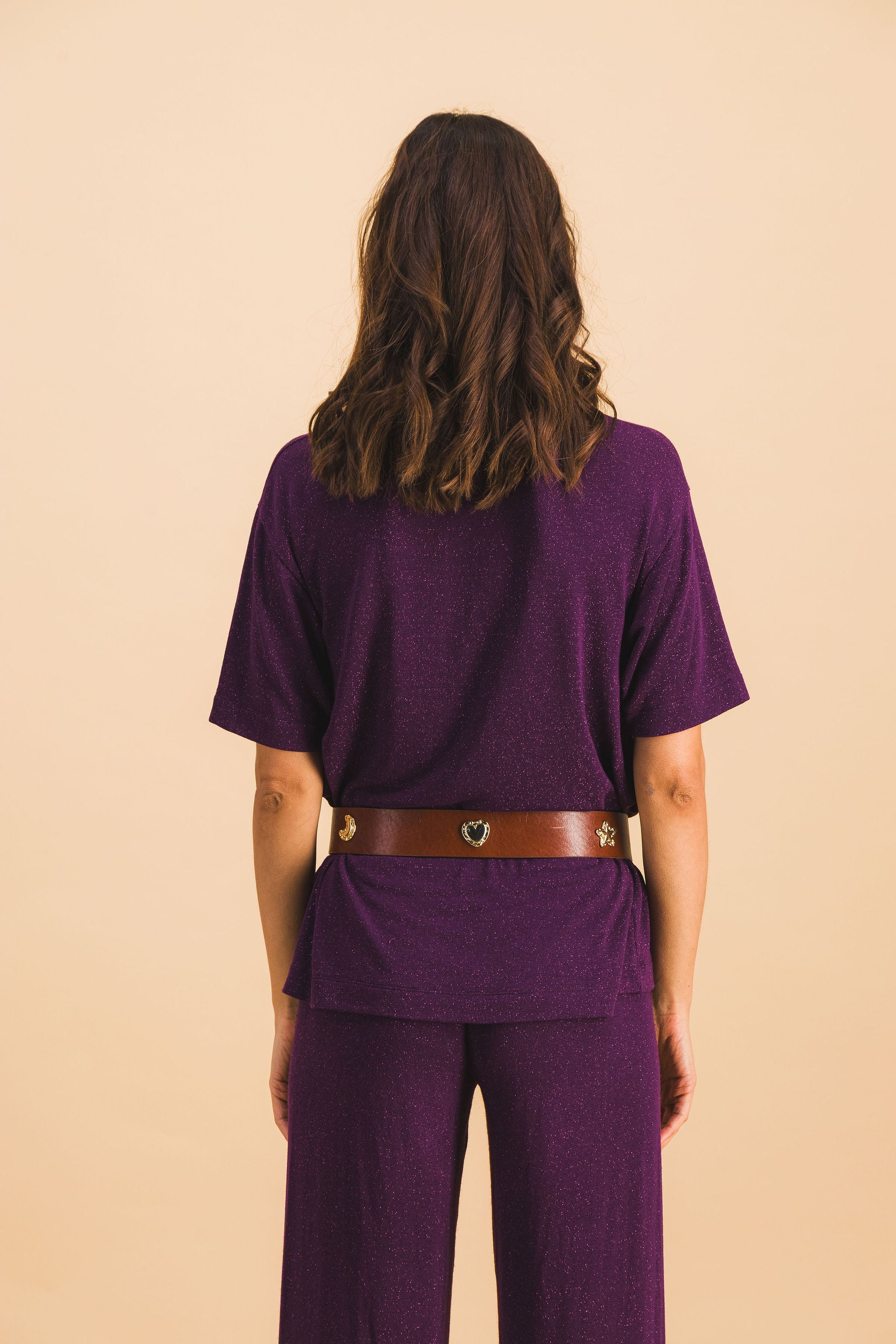 Alma Lurex Purple T-shirt