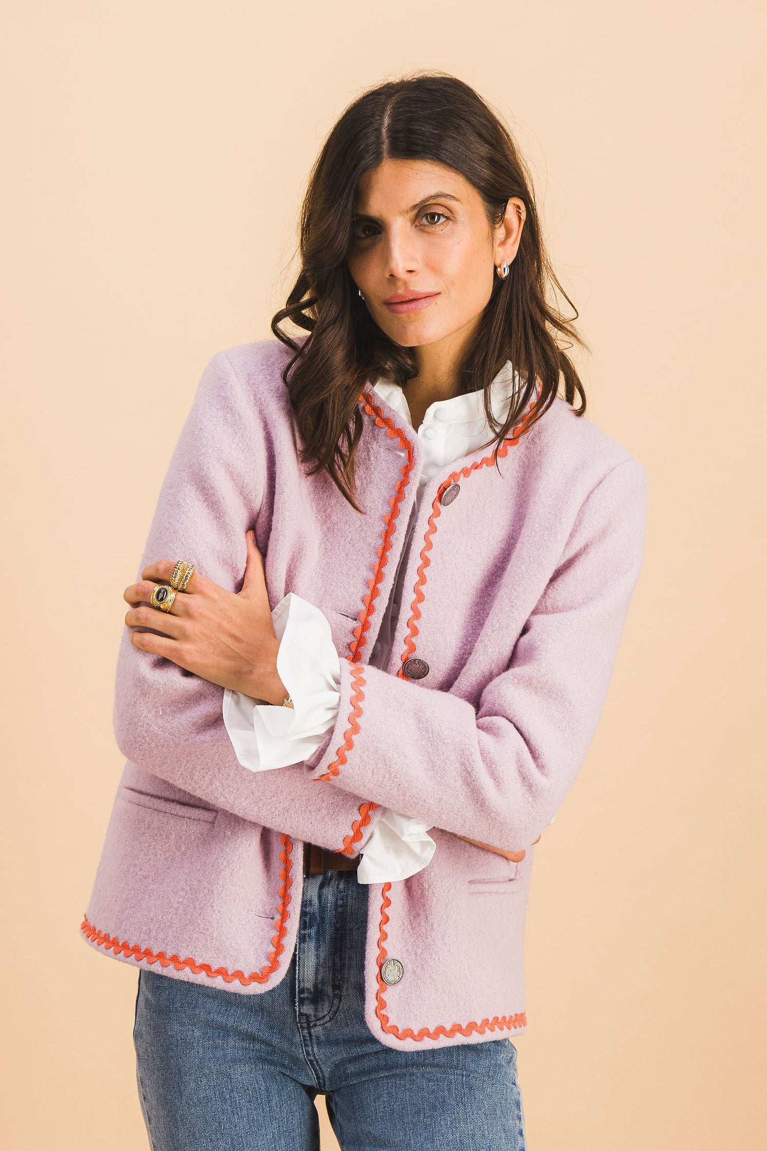 VESTE RODRIGUE ROSE PALE