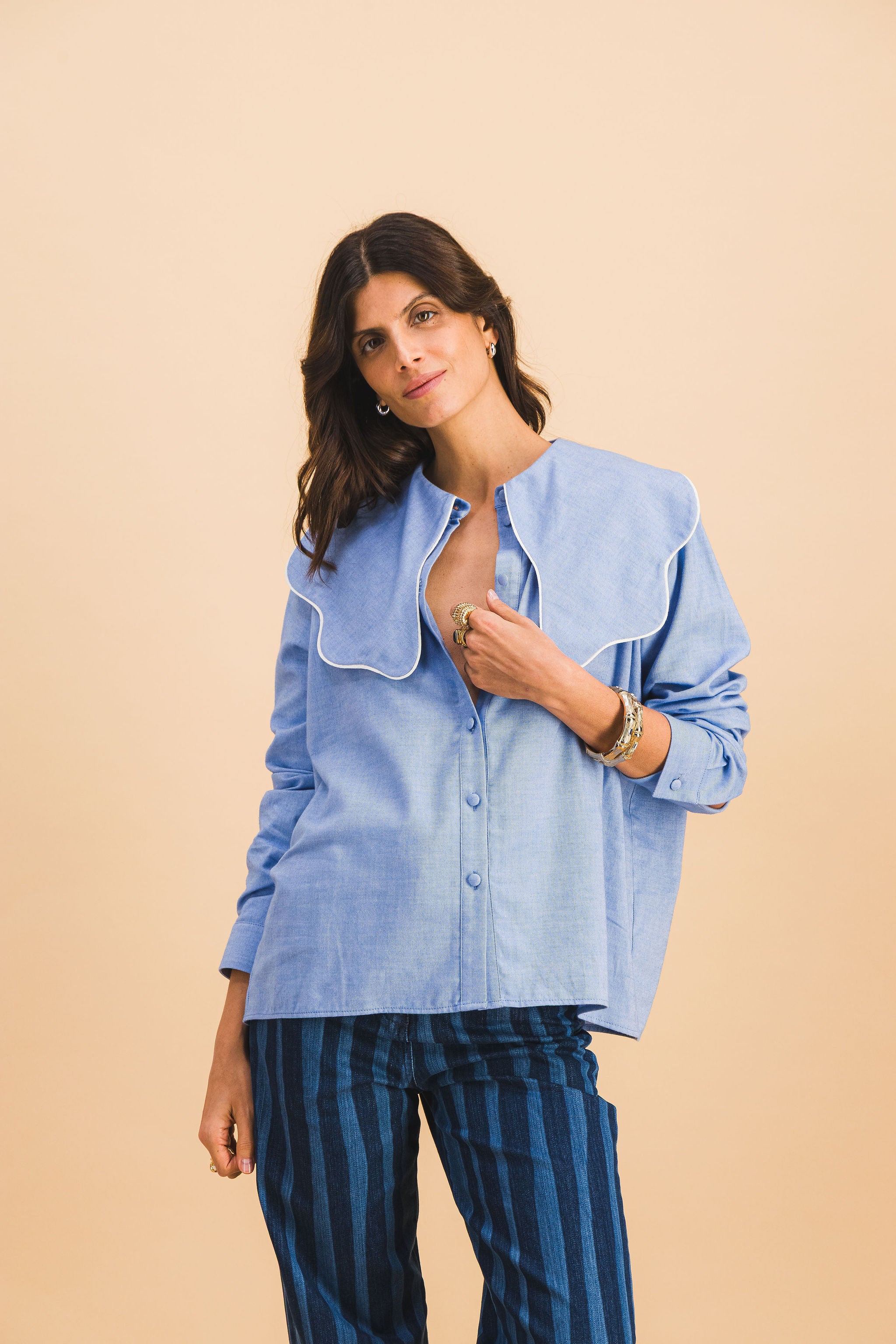 CHEMISE COL BLEU CIEL