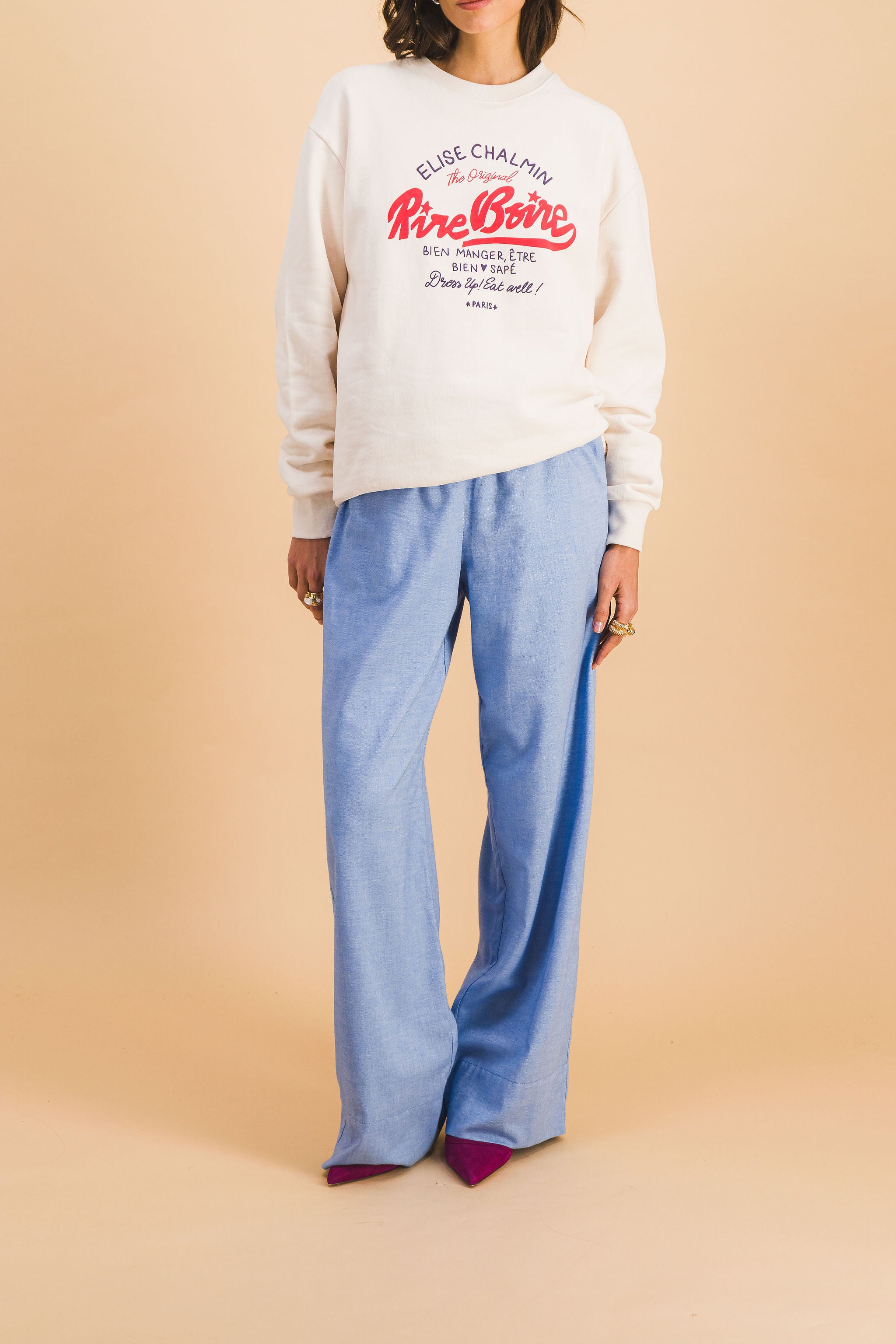 SWEATSHIRT HUGO OFFWHITE
