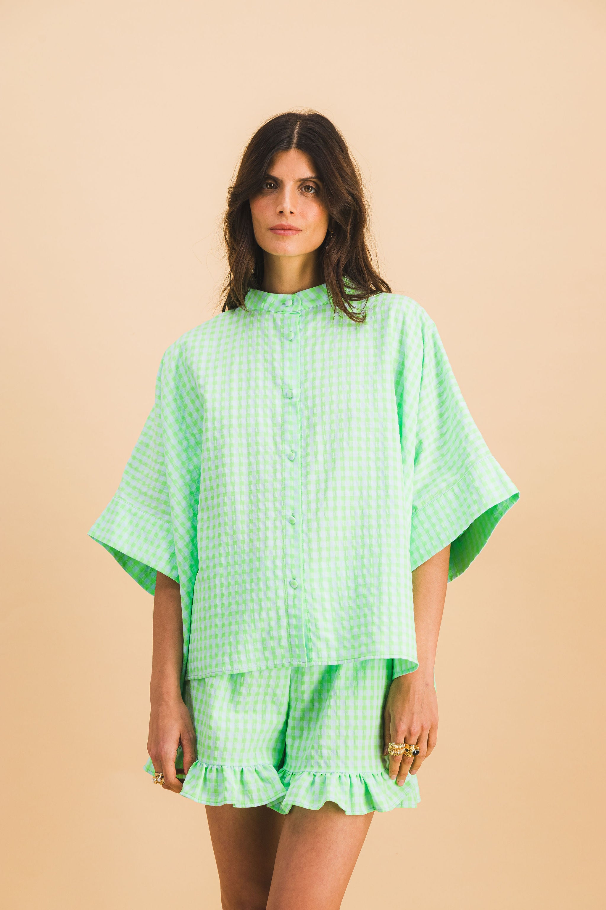 CHEMISE MAUD CARREAUX VERT