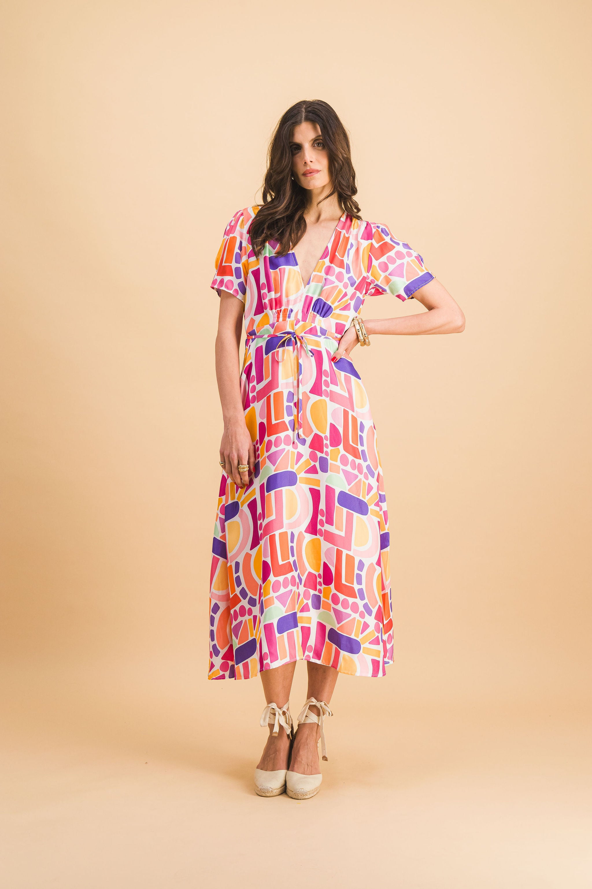 Anna Ettore Polychrome Dress