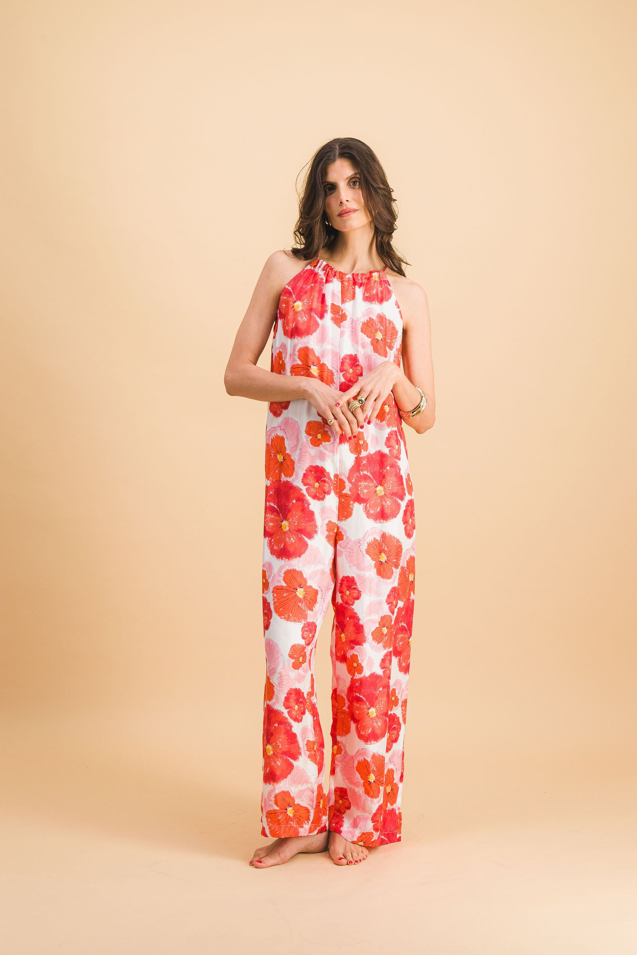 Noémie Red Blossom Jumpsuit