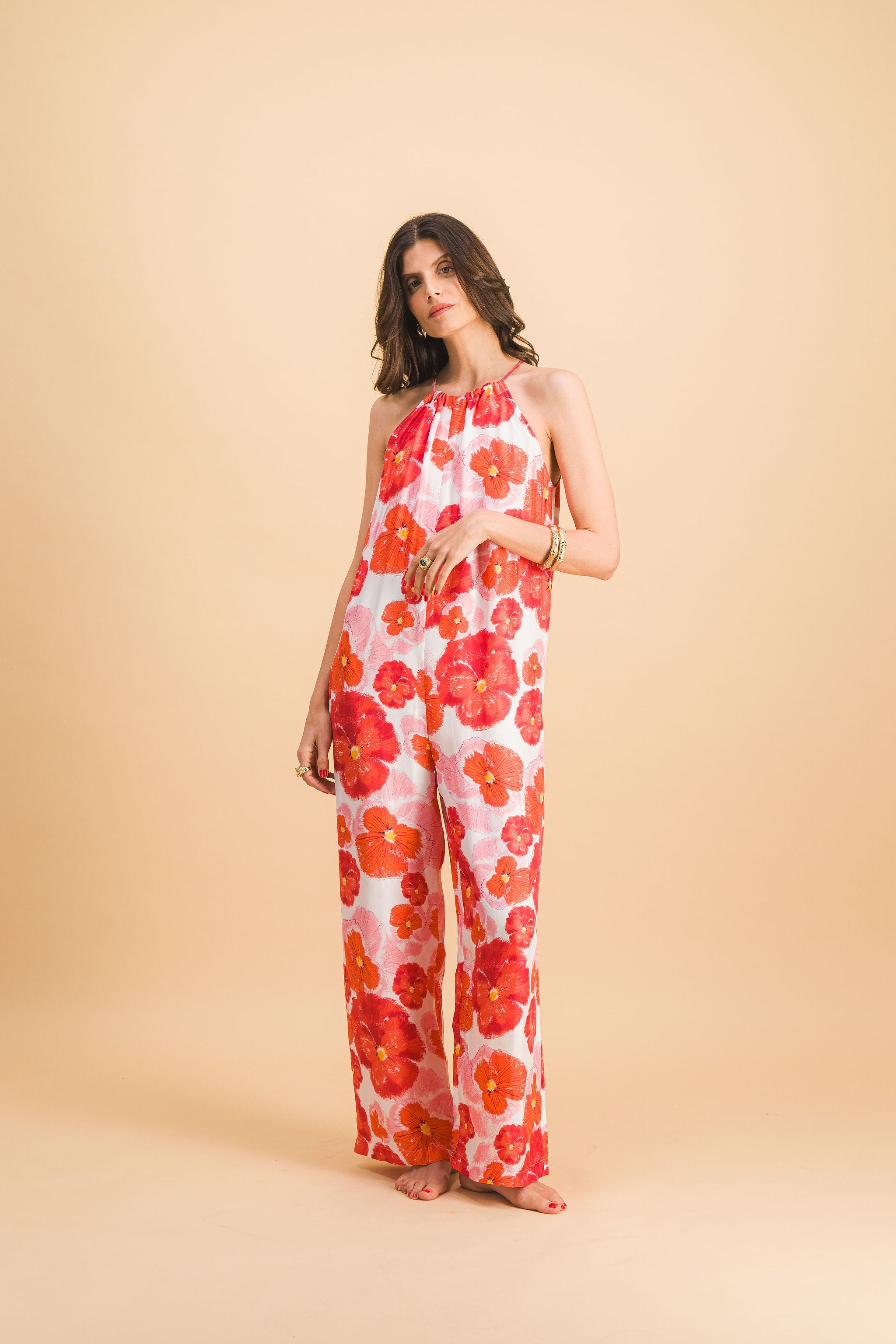Noémie Red Blossom Jumpsuit