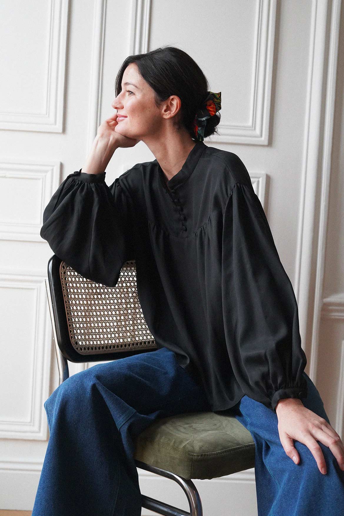 Blouse Alexandra noire