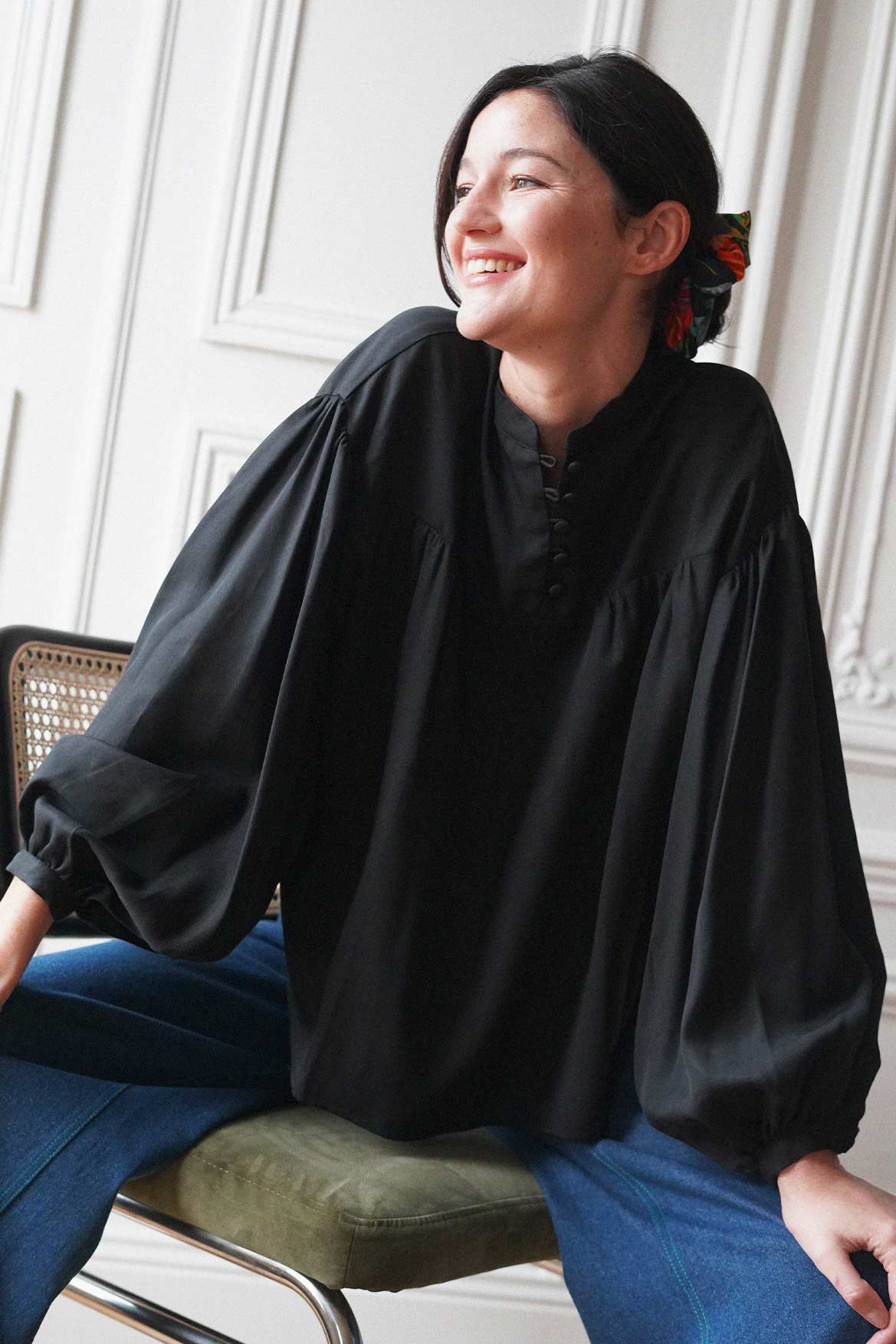 Blouse Alexandra noire
