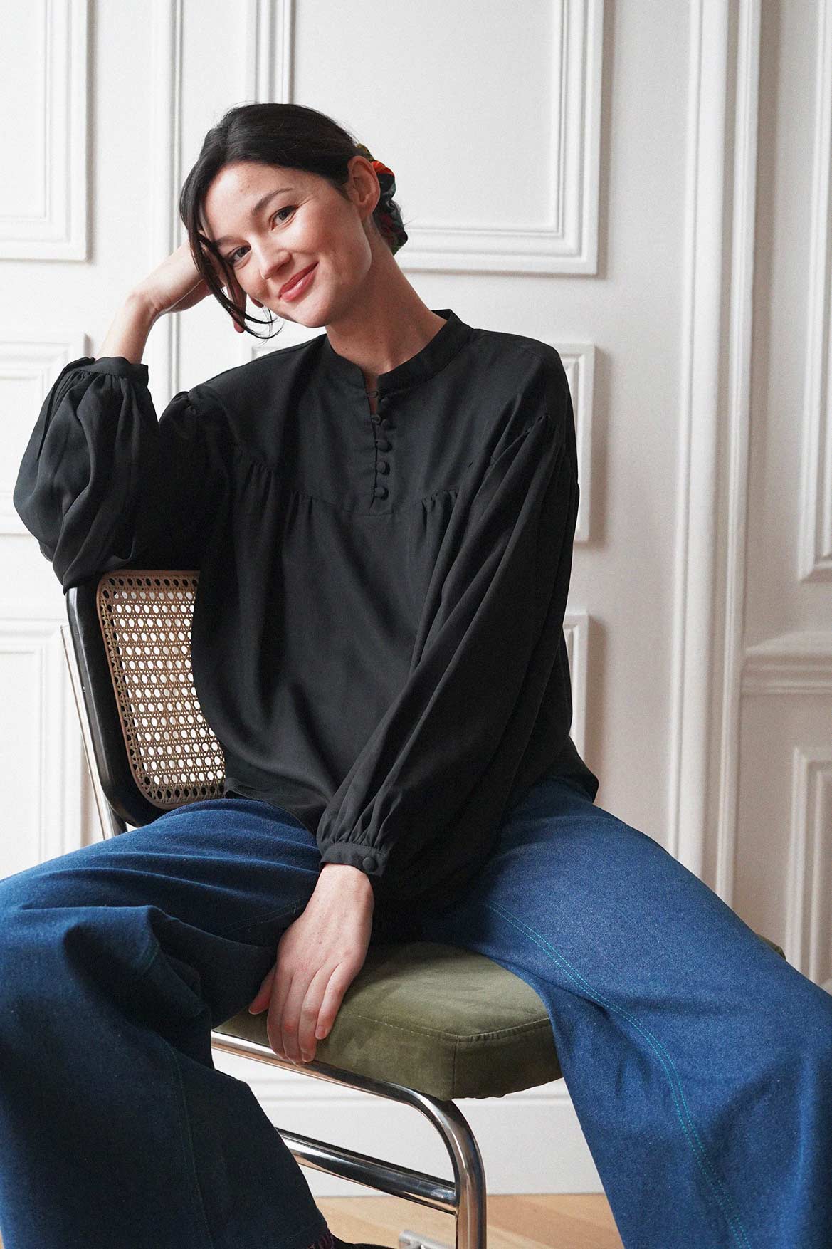 Blouse Alexandra noire