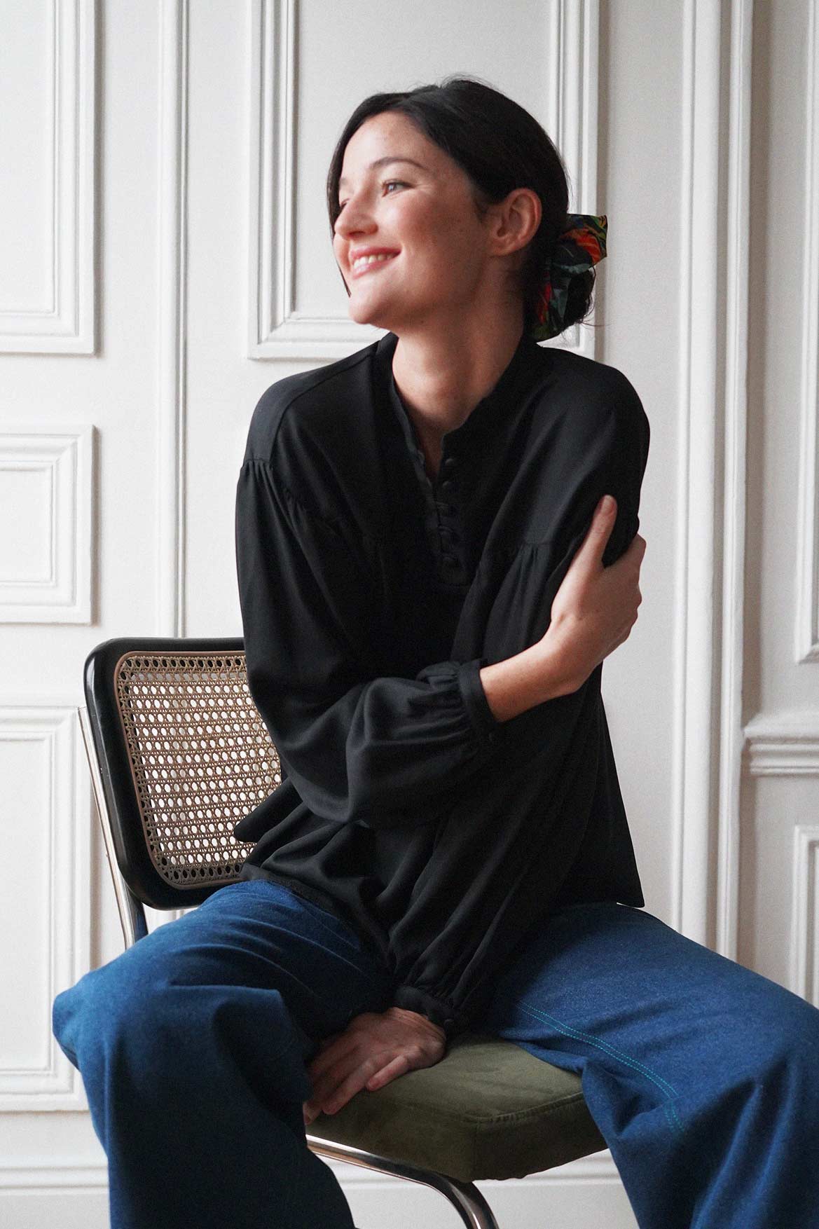 Blouse Alexandra noire
