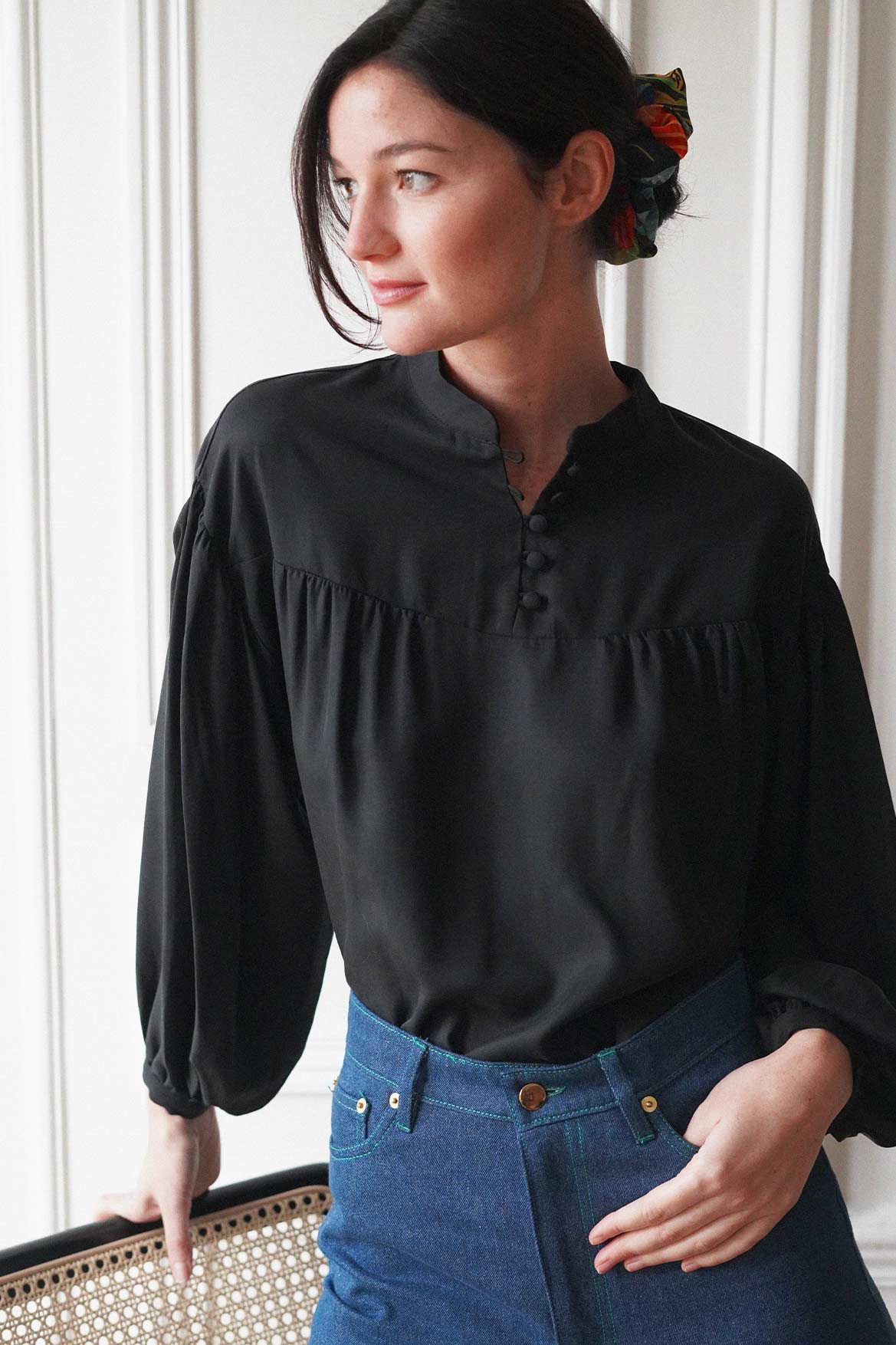 Blouse Alexandra noire