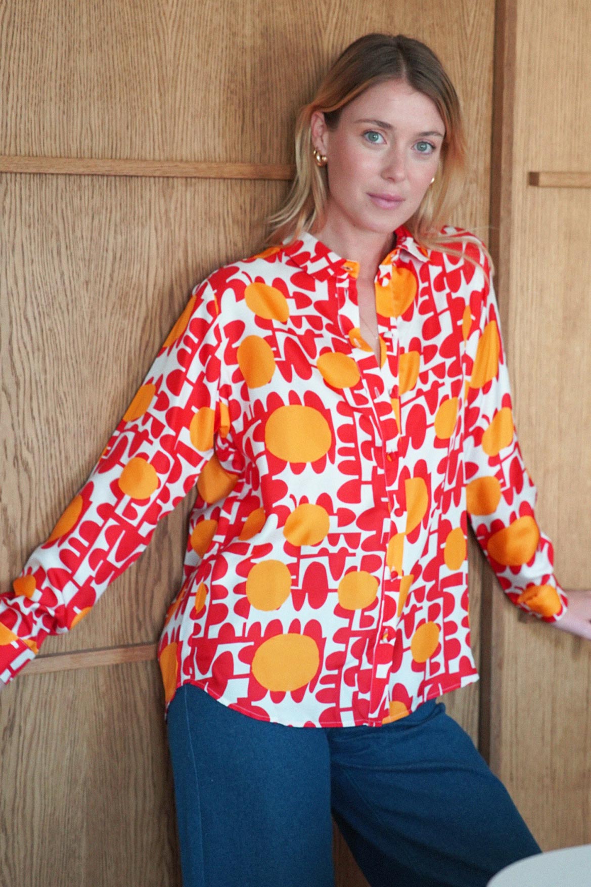 Ava Red Sun Shirt