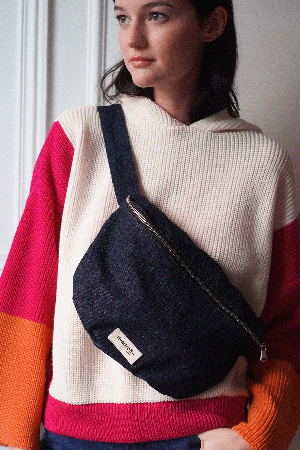 Banane Custine XL - denim brut upcyclé
