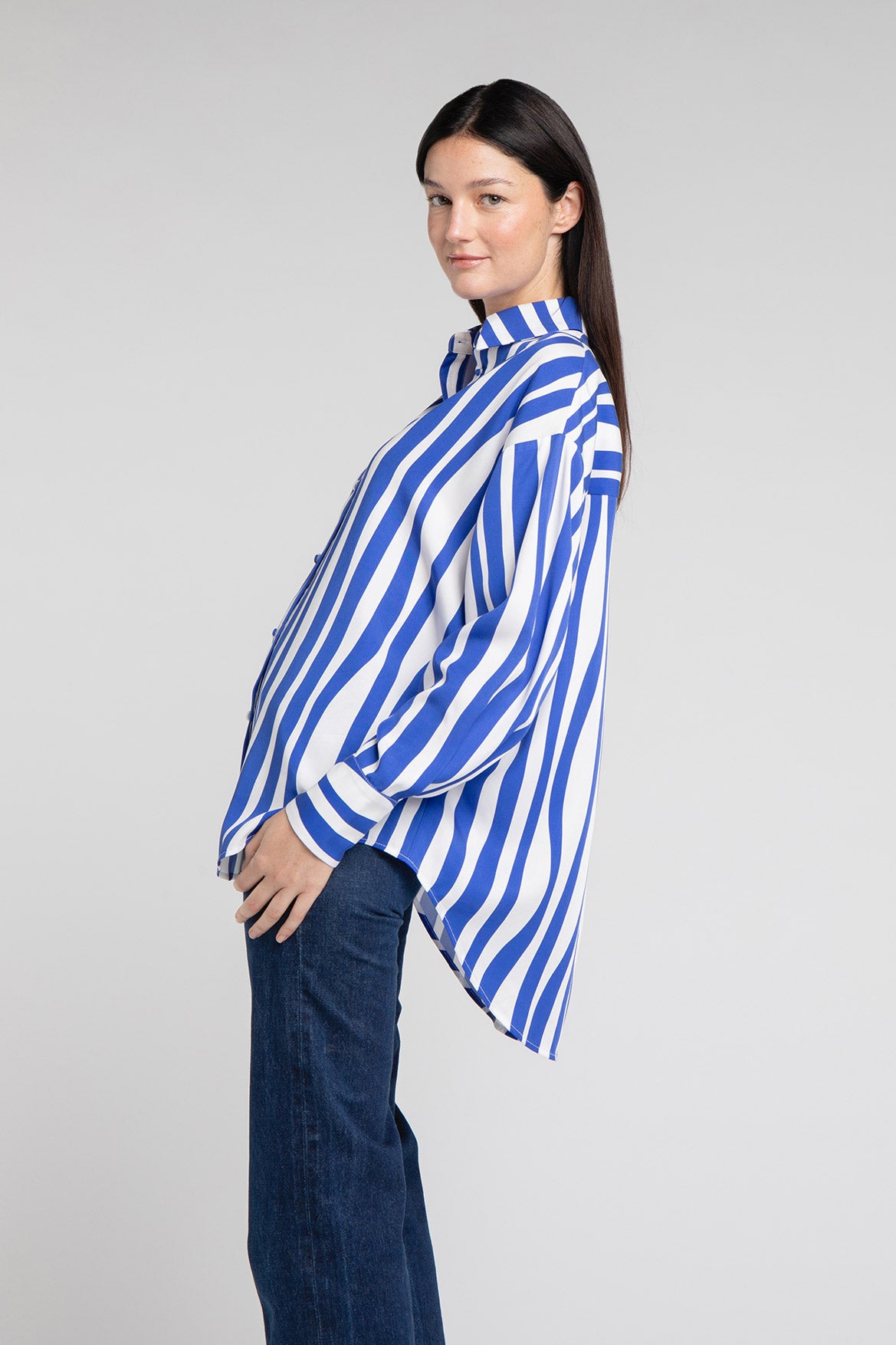 Nour Blue Lines Shirt