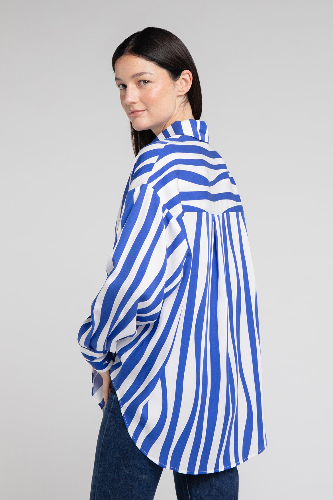 Nour Blue Lines Shirt