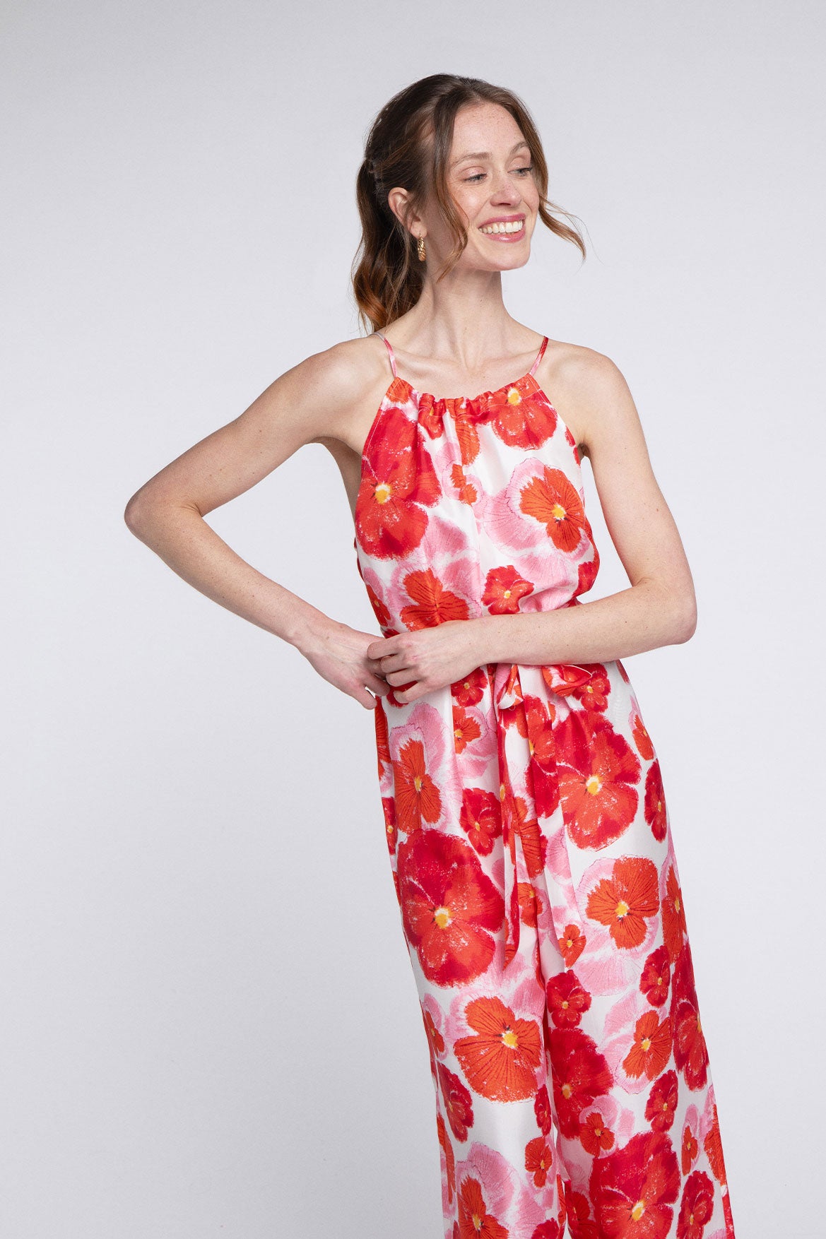Noémie Red Blossom Jumpsuit