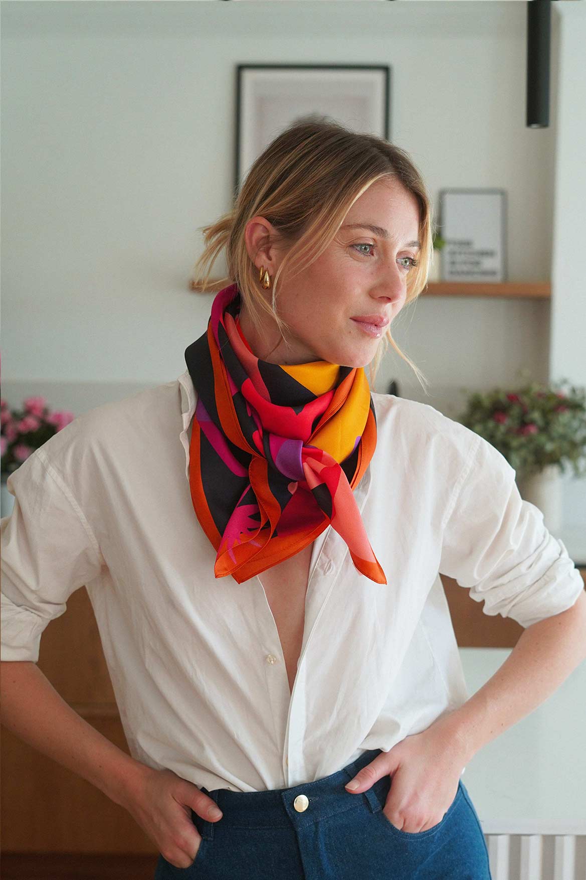 Jerry Elise Chalmin Silk Scarf 90 x 90