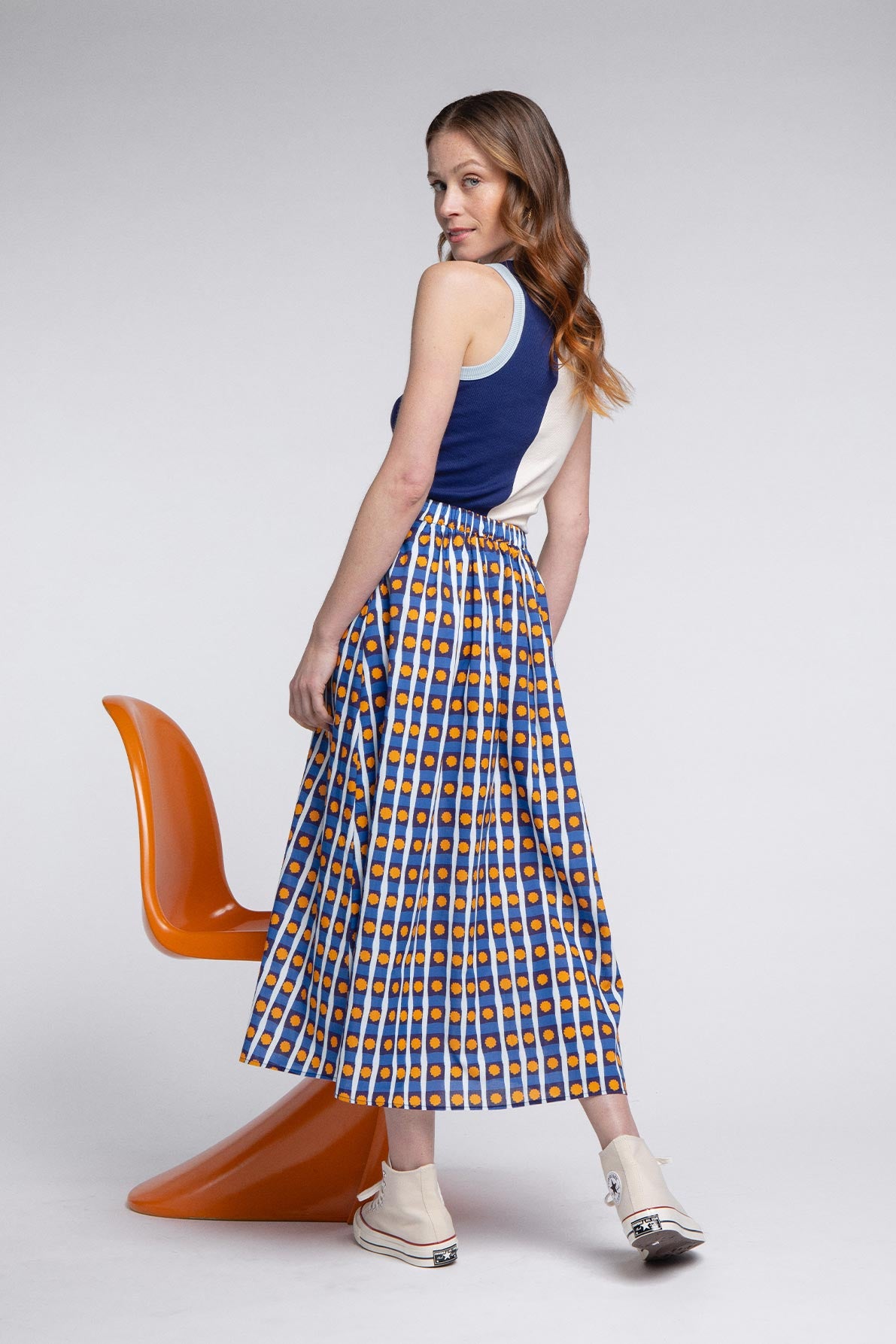 Top Abie Bi-color Blue and White