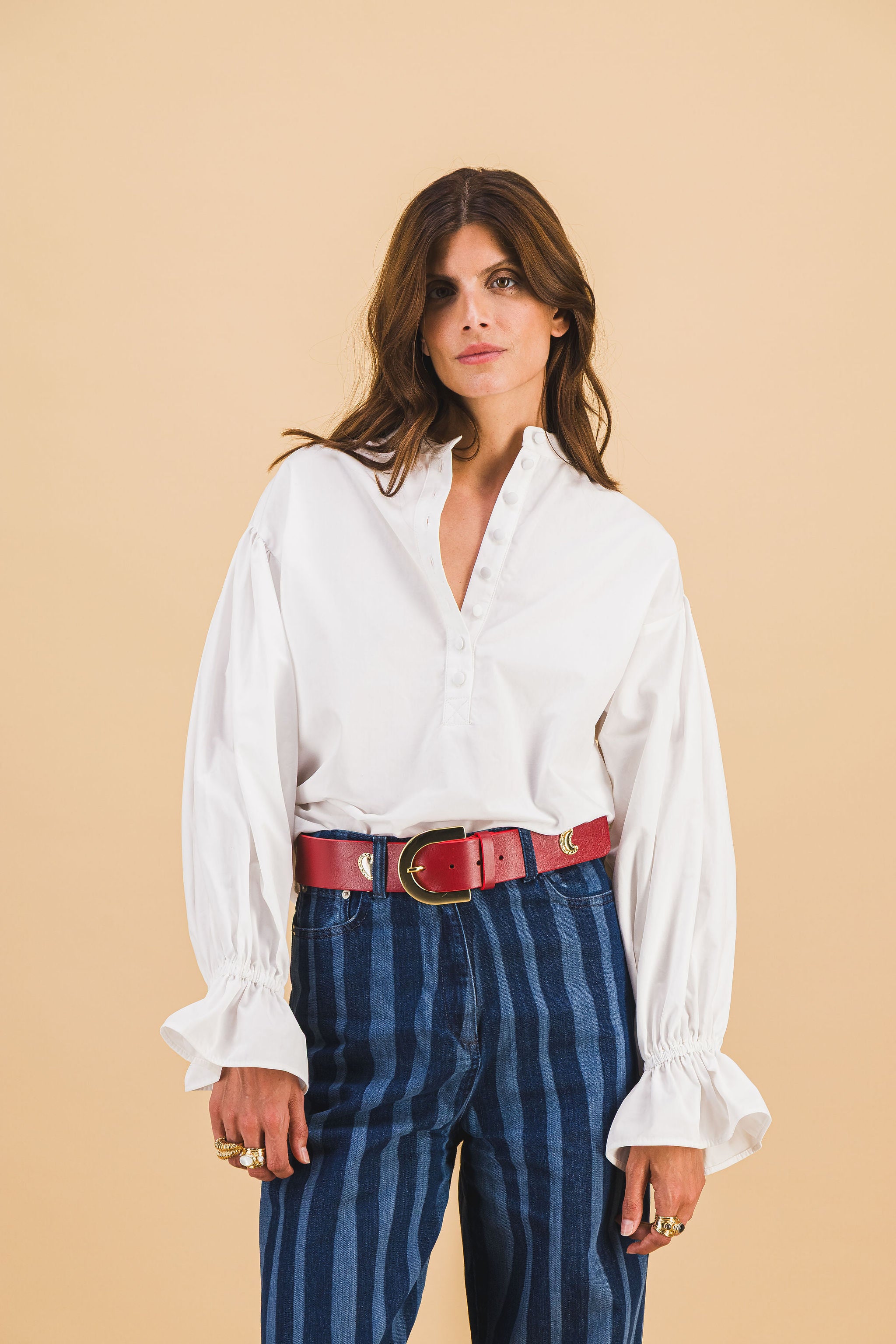 ROBIN NAVY LINES DENIM JEANS