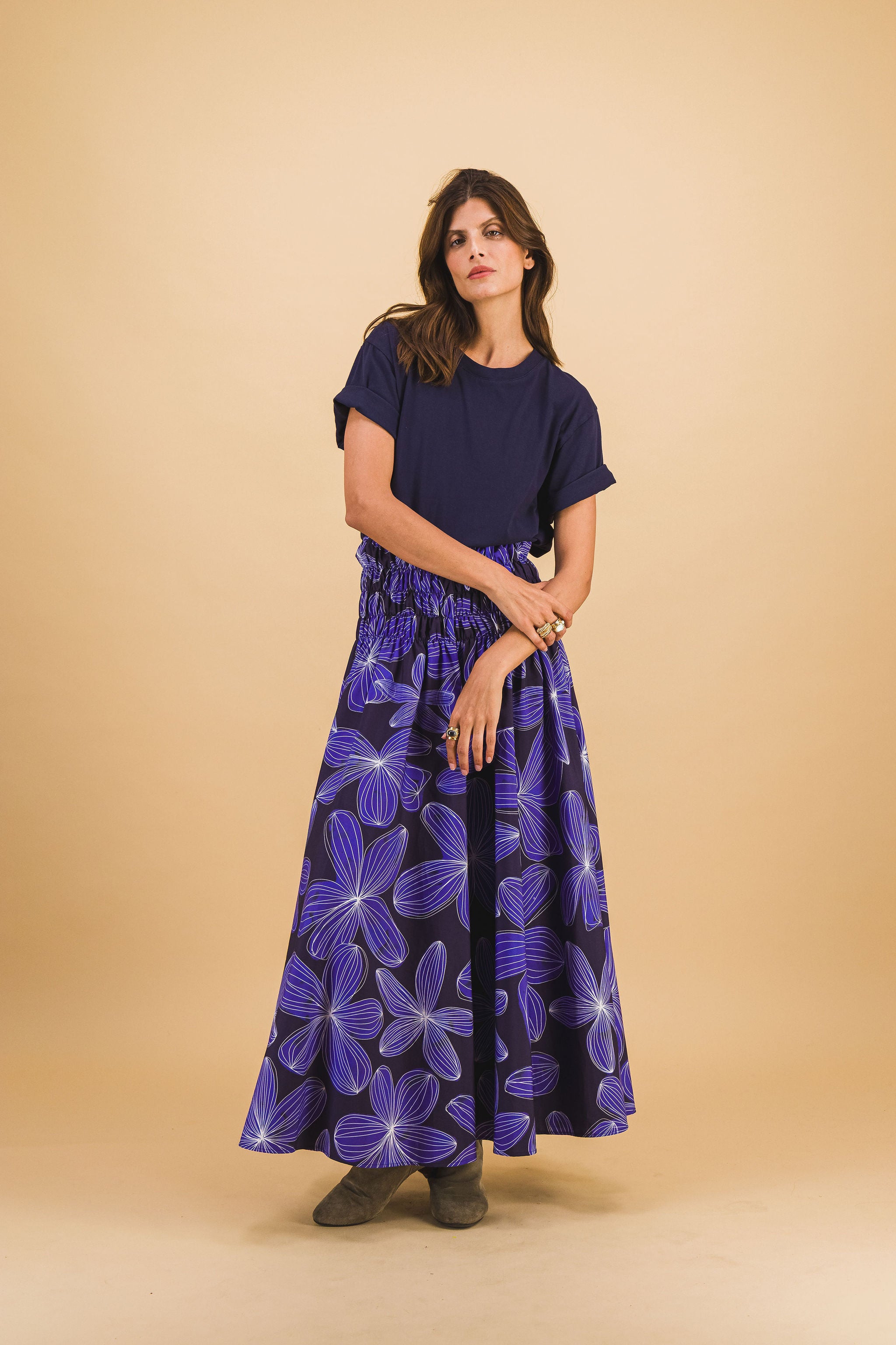 Mila Blue Flower Skirt