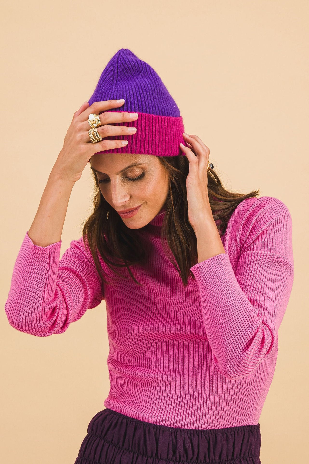 Arthur purple beanie