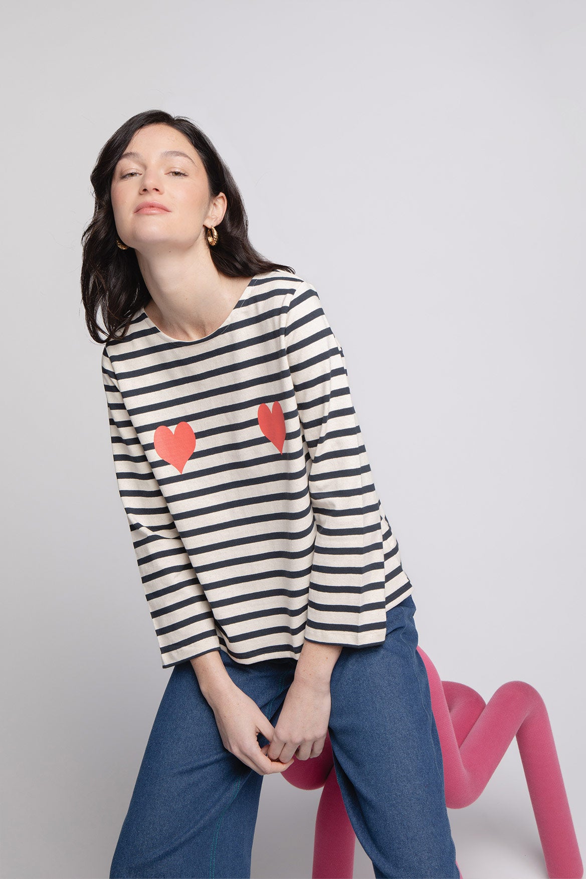 Camila navy striped sweater