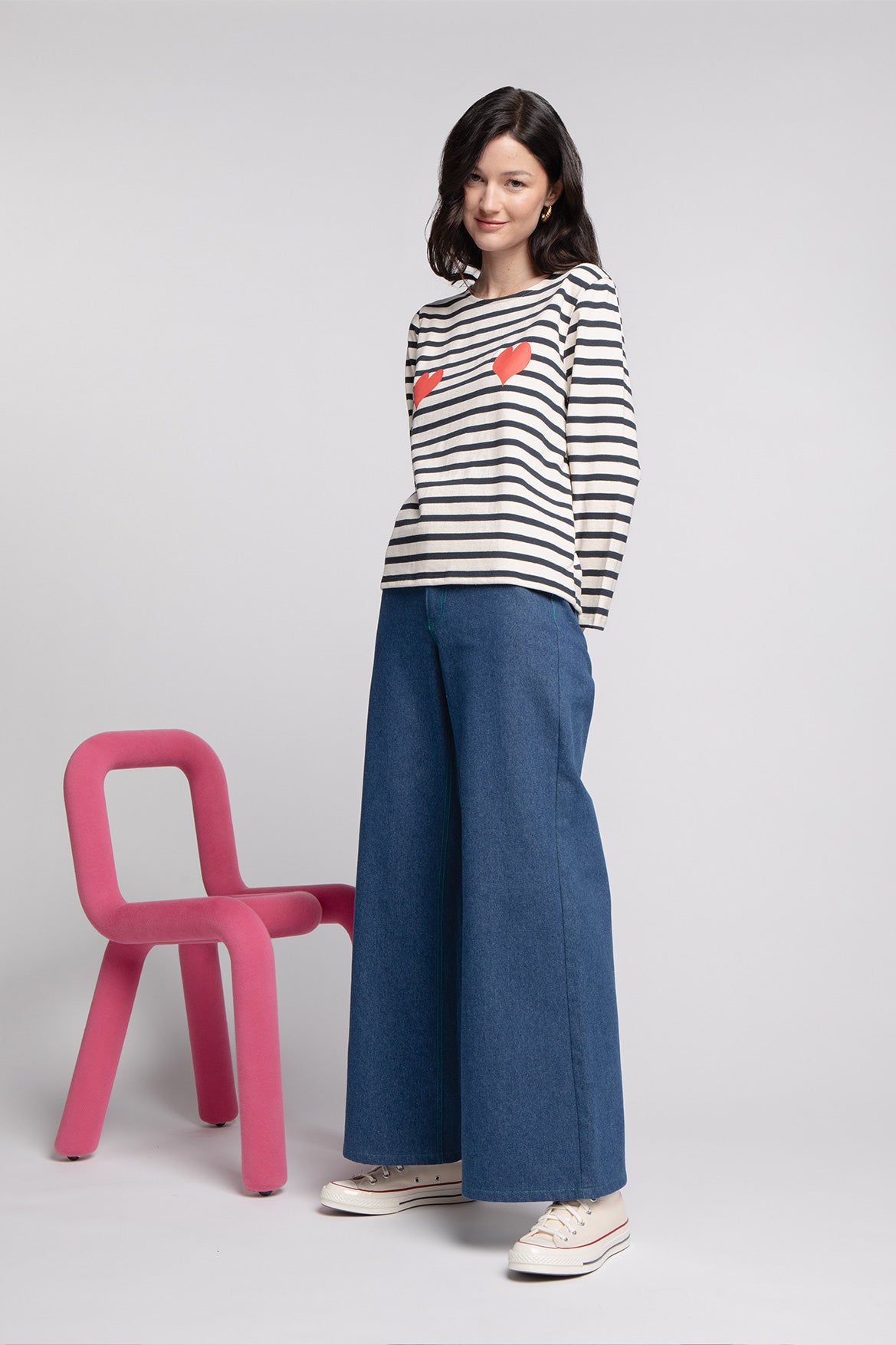 Camila navy striped sweater