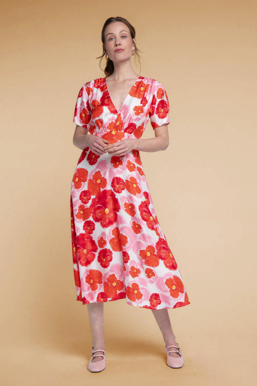 Robe Anna Red Blossom