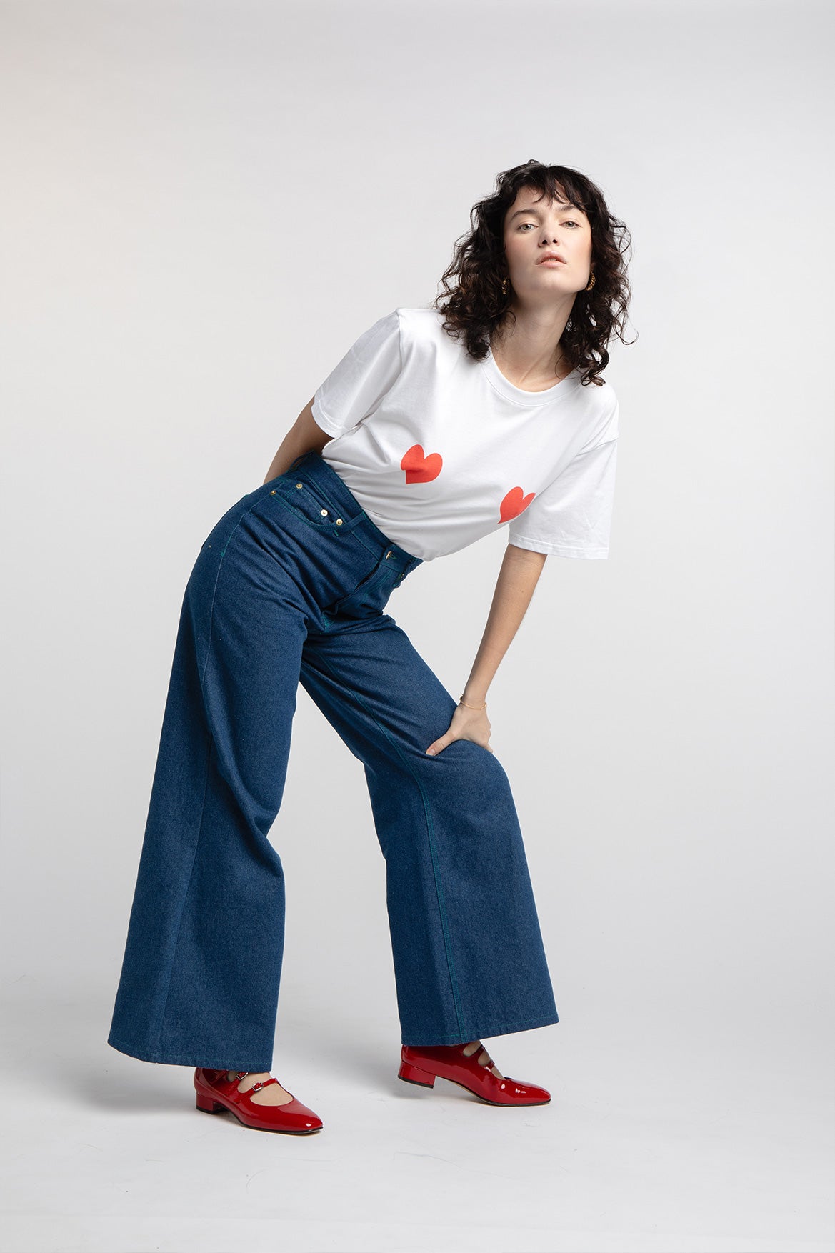 Lolita red hearts t-shirt