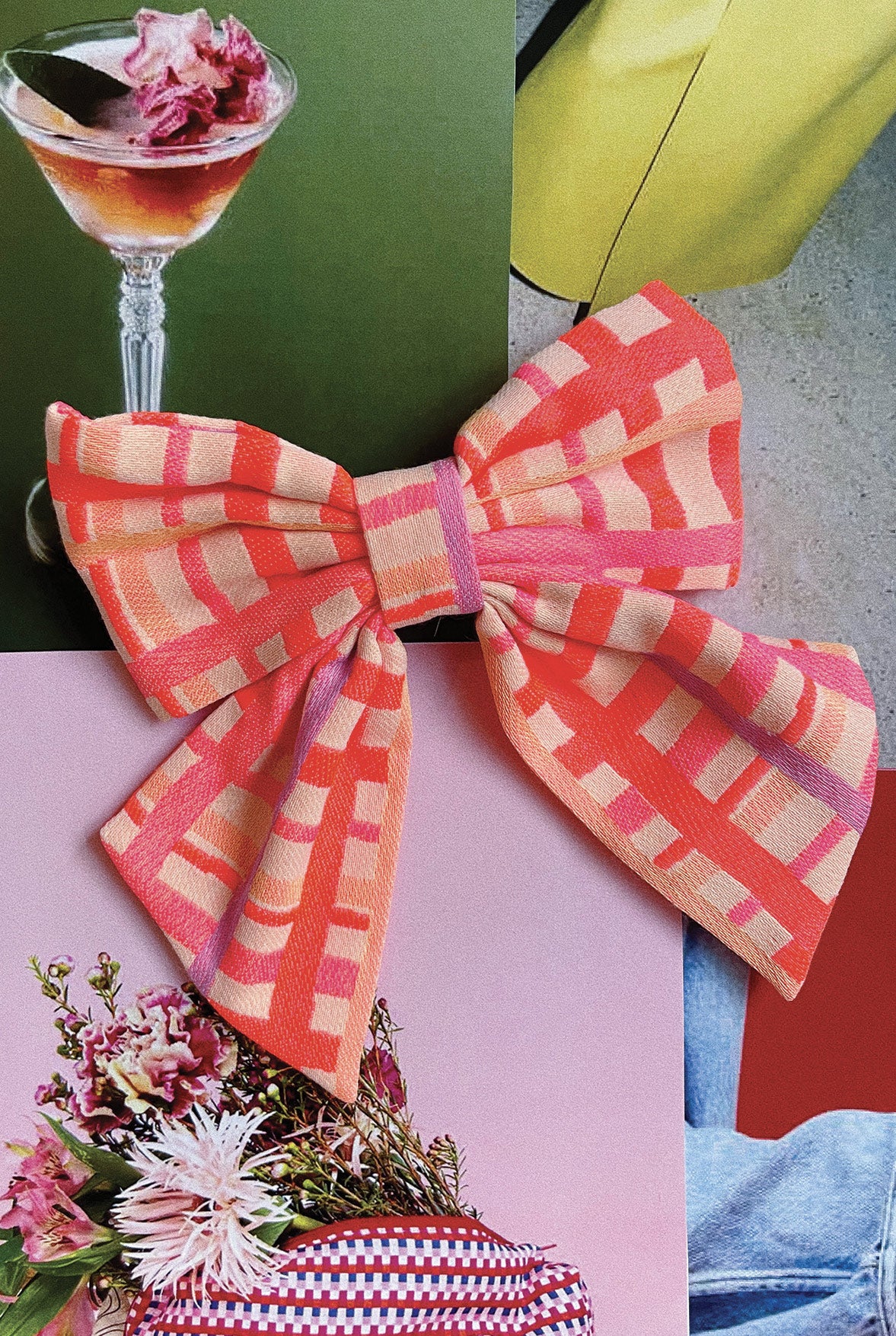 Barrette noeud IZAAC Tartan