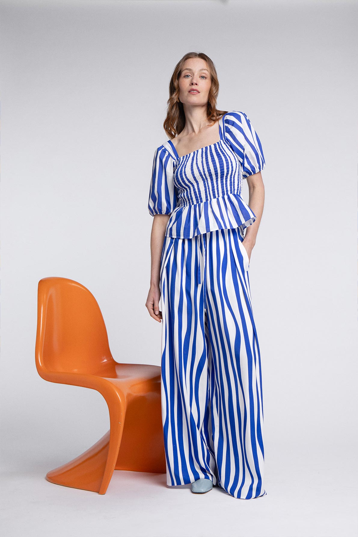 Top Chiara Blue Lines